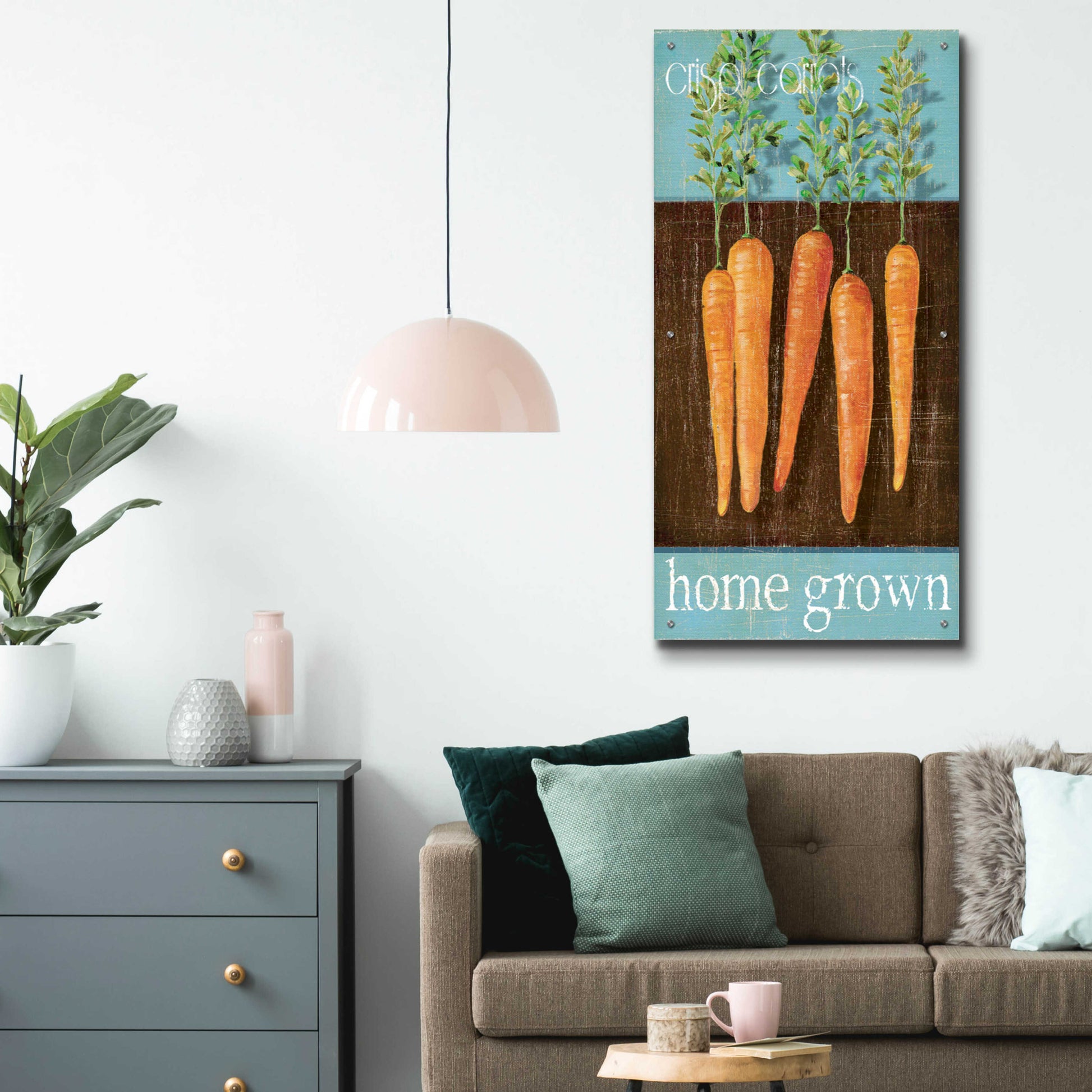 Epic Art 'Crisp Carrots' by Jadei Graphics, Acrylic Glass Wall Art,24x48