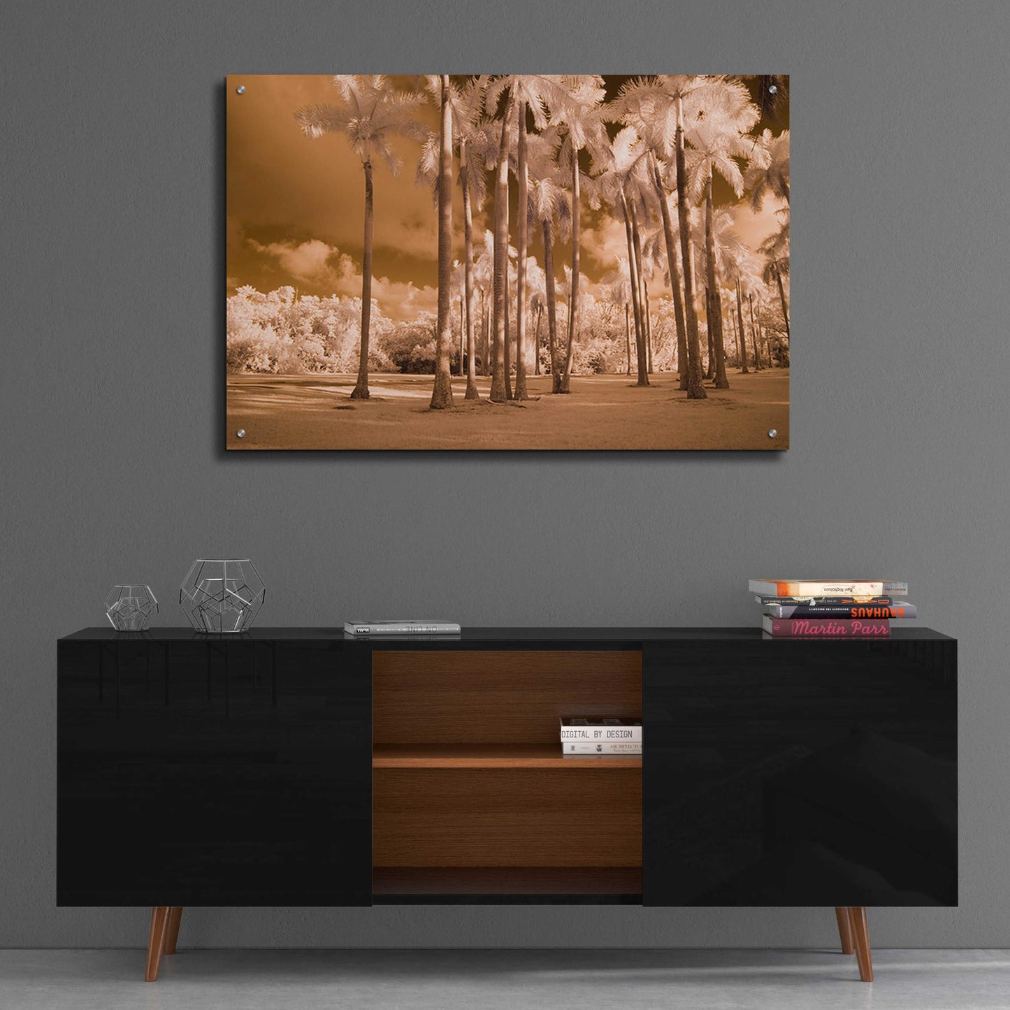 Epic Art 'Florida Palms' by Jadei Graphics, Acrylic Glass Wall Art,36x24