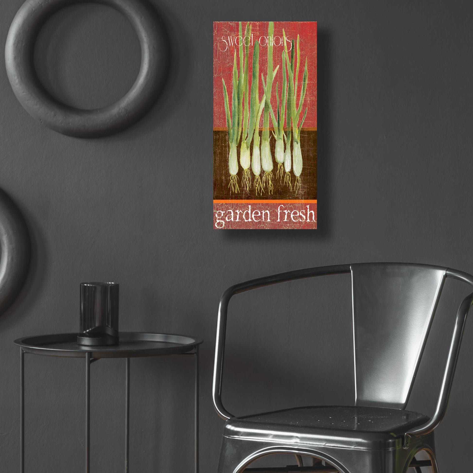 Epic Art 'Green Onions' by Jadei Graphics, Acrylic Glass Wall Art,12x24