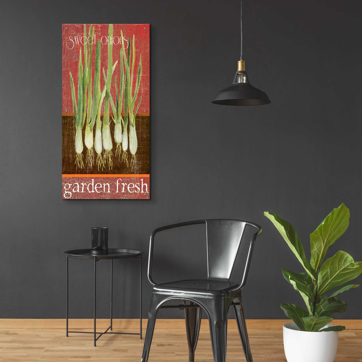 Epic Art 'Green Onions' by Jadei Graphics, Acrylic Glass Wall Art,24x48