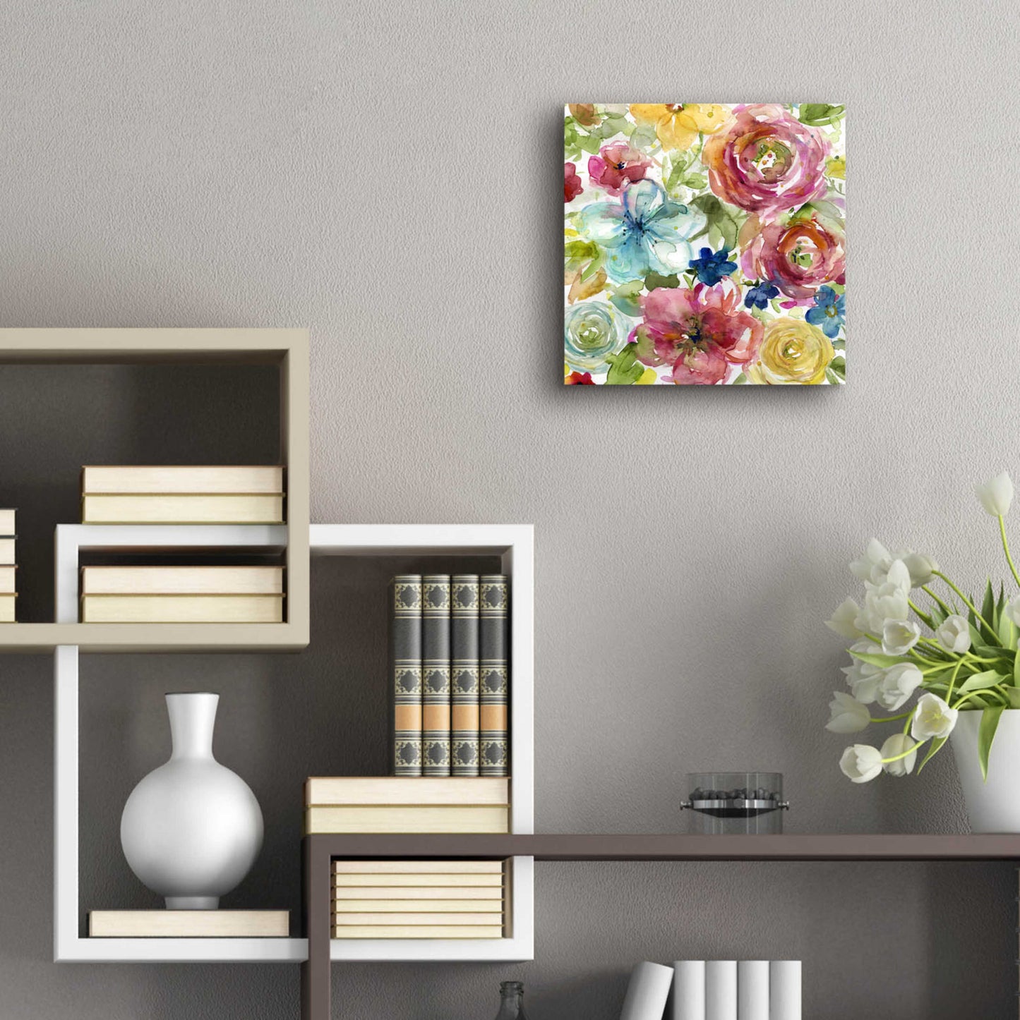 Epic Art 'Assorted Bouquet' by Jadei Graphics, Acrylic Glass Wall Art,12x12