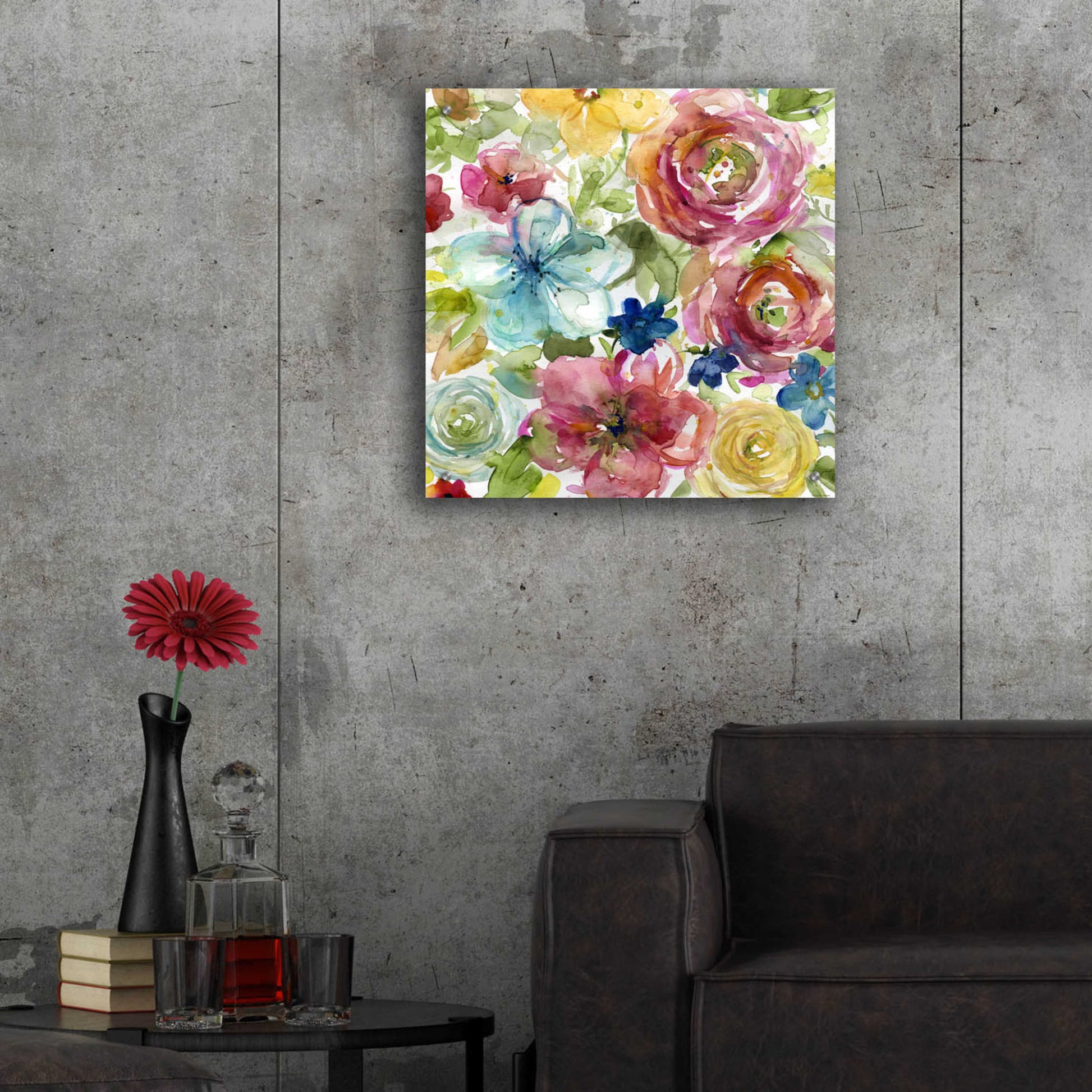 Epic Art 'Assorted Bouquet' by Jadei Graphics, Acrylic Glass Wall Art,24x24