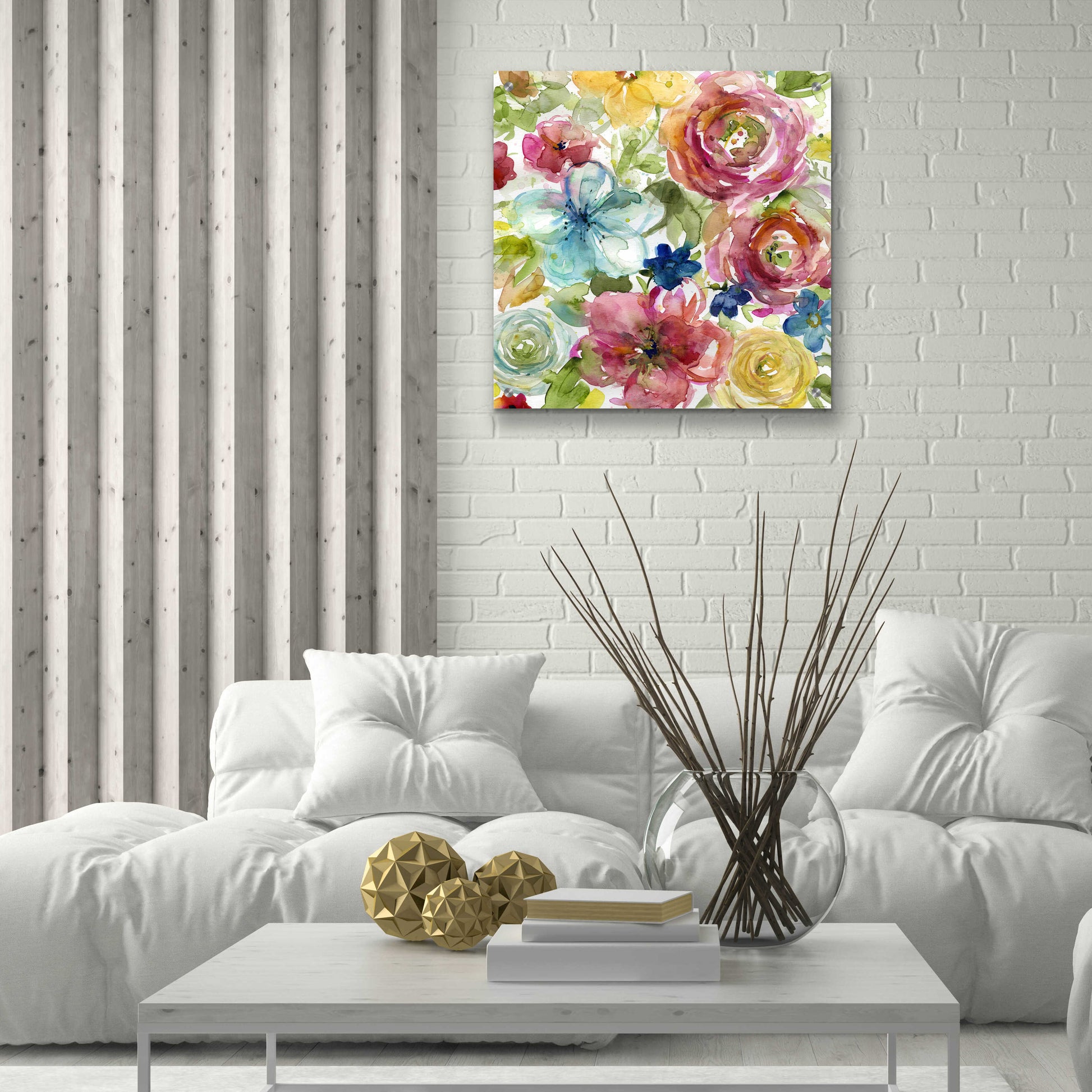 Epic Art 'Assorted Bouquet' by Jadei Graphics, Acrylic Glass Wall Art,24x24