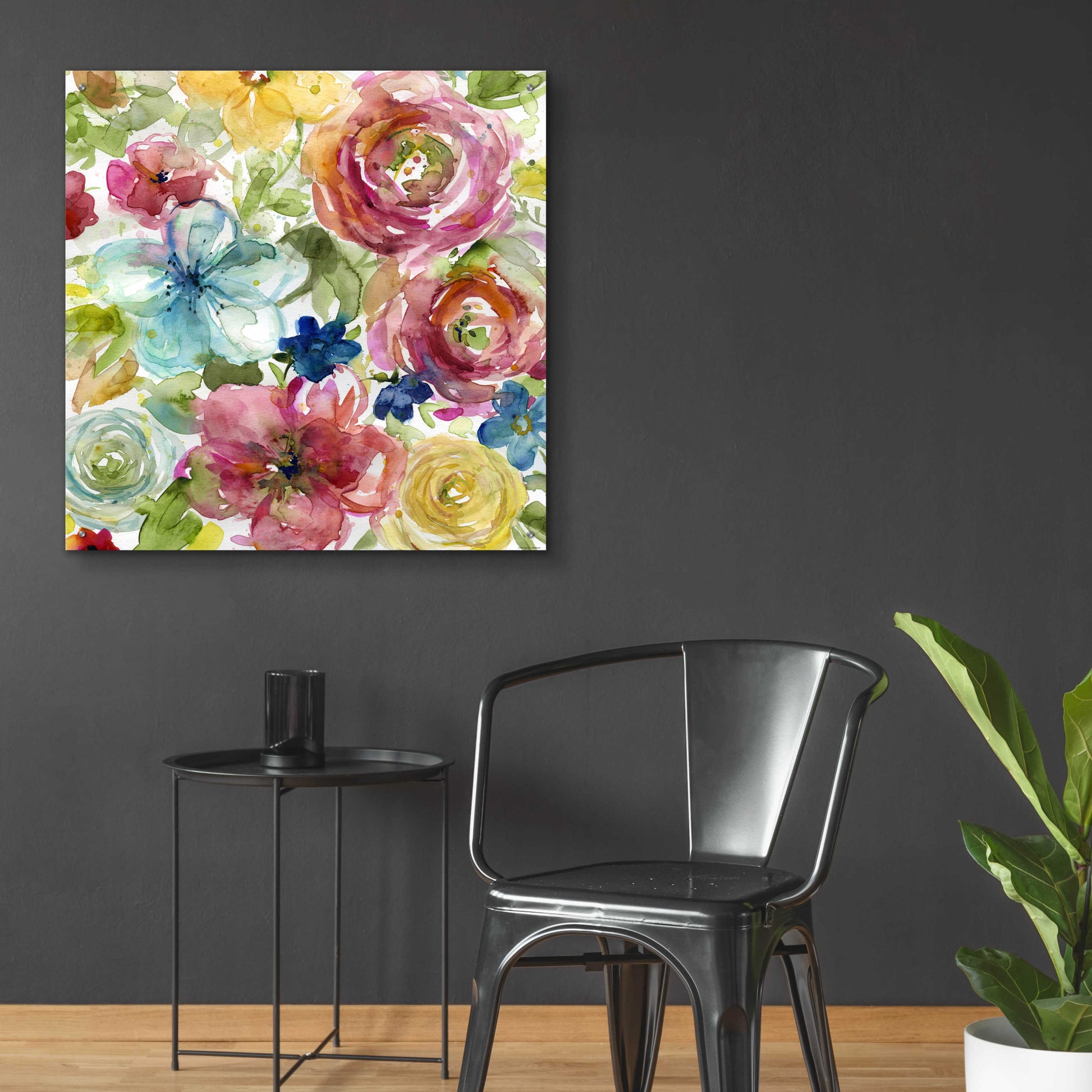 Epic Art 'Assorted Bouquet' by Jadei Graphics, Acrylic Glass Wall Art,36x36