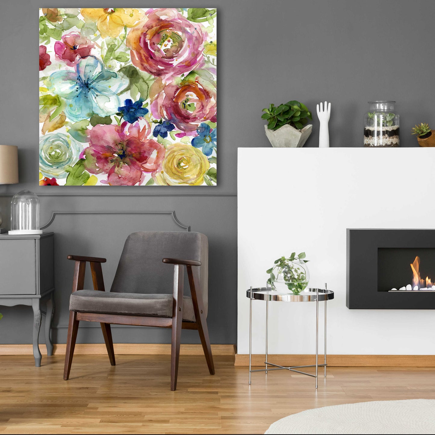 Epic Art 'Assorted Bouquet' by Jadei Graphics, Acrylic Glass Wall Art,36x36