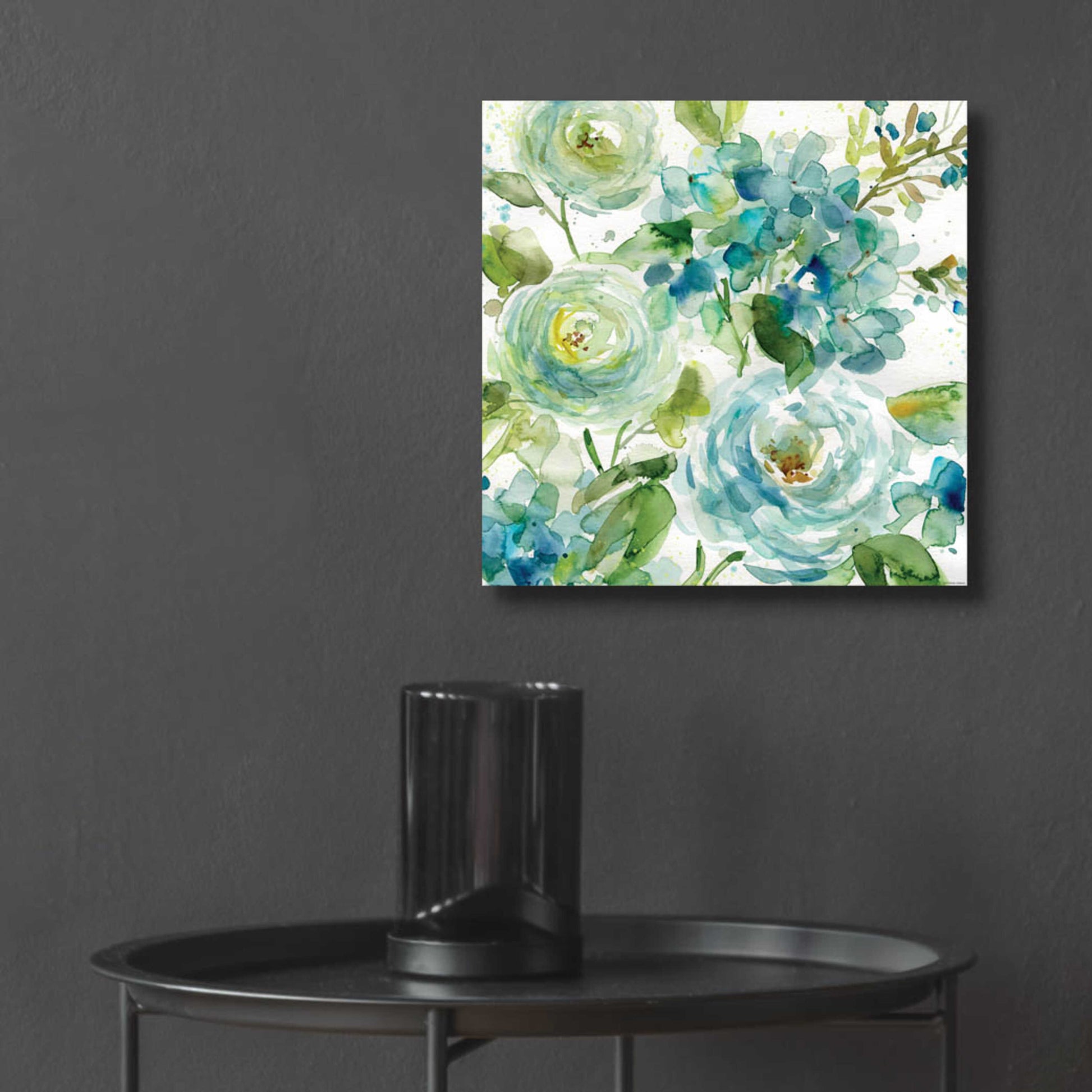 Epic Art 'Cool Watercolor Floral' by Jadei Graphics, Acrylic Glass Wall Art,12x12