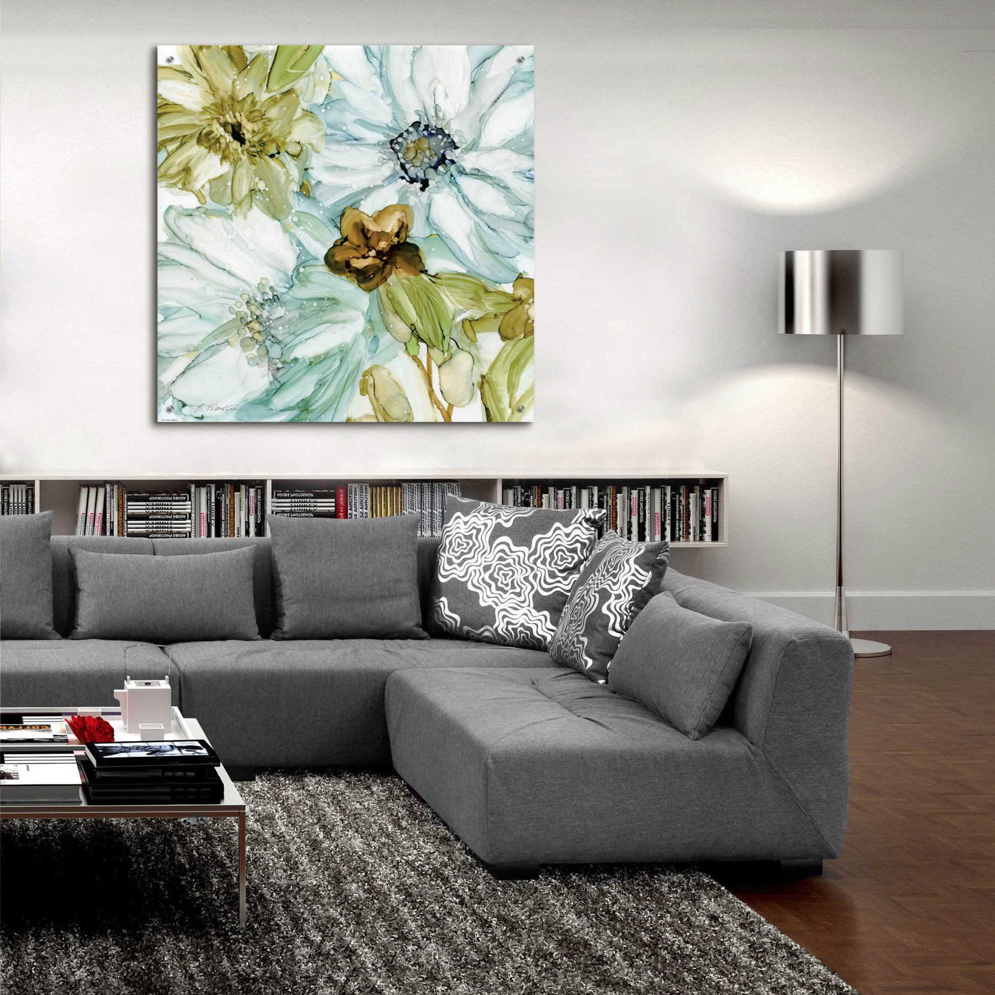 Epic Art 'Seaglass Garden 1' by Jadei Graphics, Acrylic Glass Wall Art,36x36