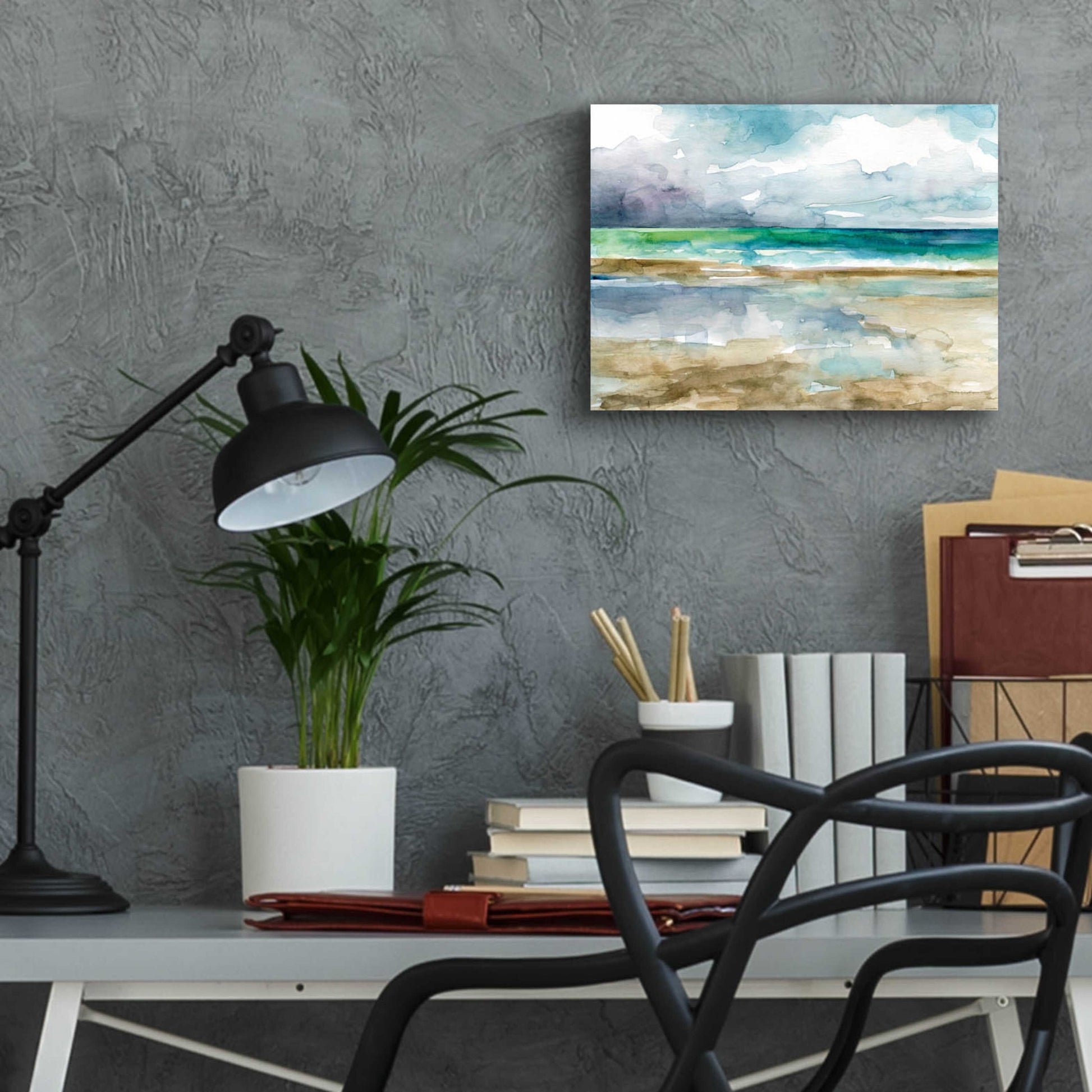 Epic Art 'Low Tide 1' by Jadei Graphics, Acrylic Glass Wall Art,16x12