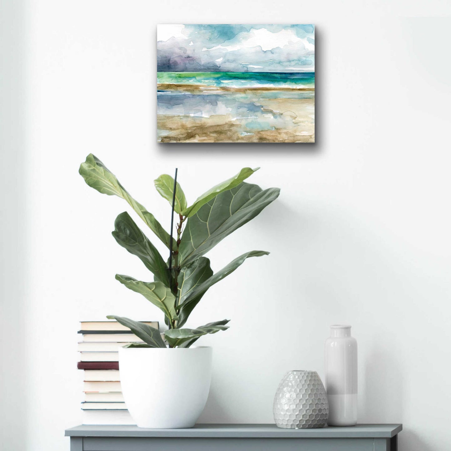 Epic Art 'Low Tide 1' by Jadei Graphics, Acrylic Glass Wall Art,16x12