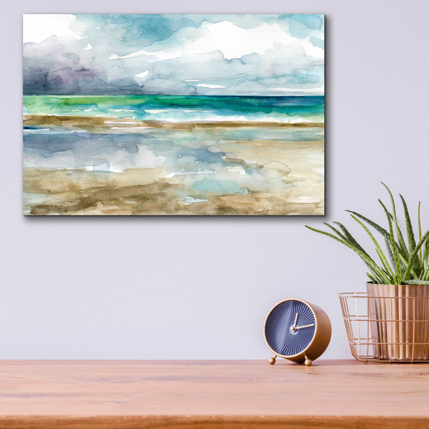 Epic Art 'Low Tide 1' by Jadei Graphics, Acrylic Glass Wall Art,16x12