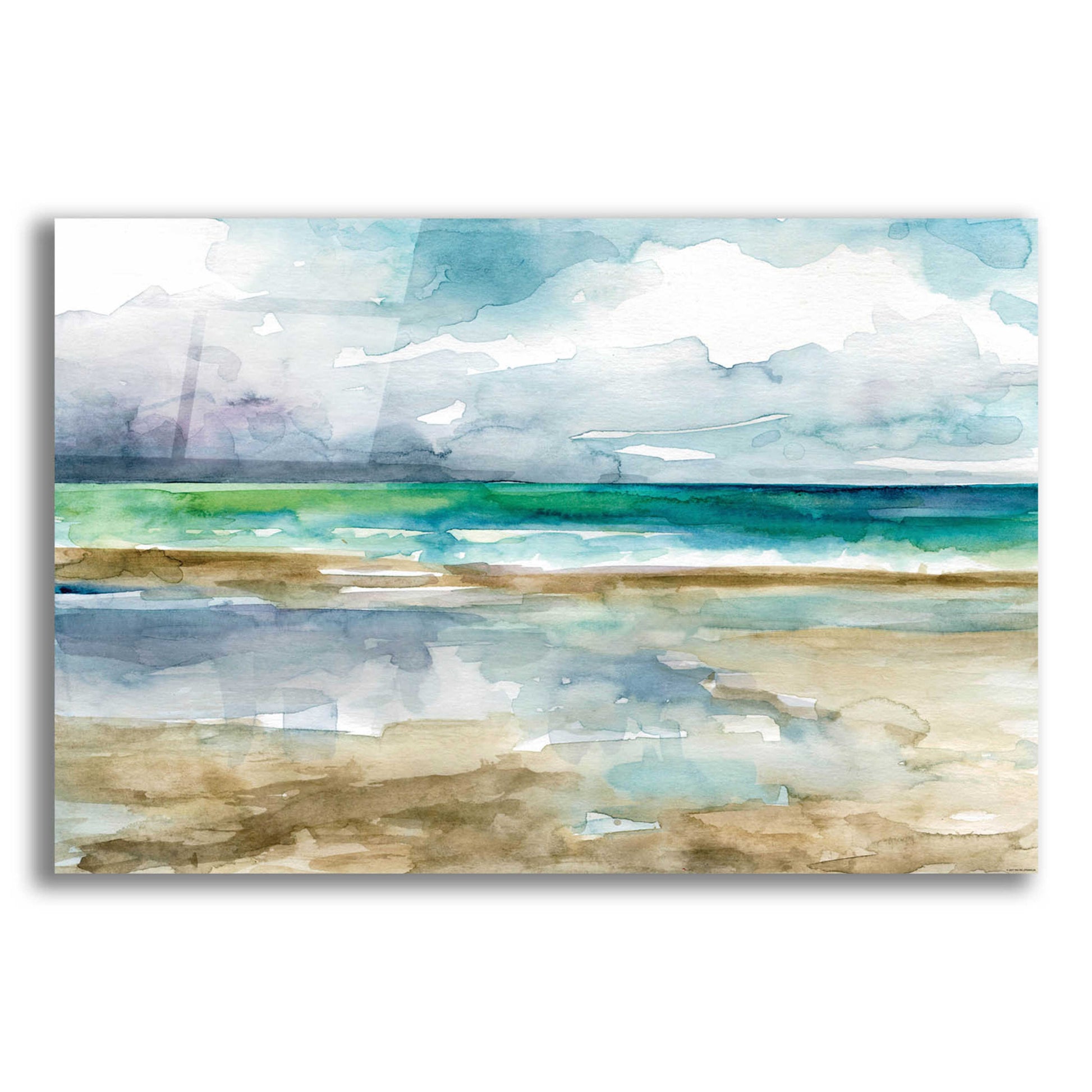 Epic Art 'Low Tide 1' by Jadei Graphics, Acrylic Glass Wall Art,16x12