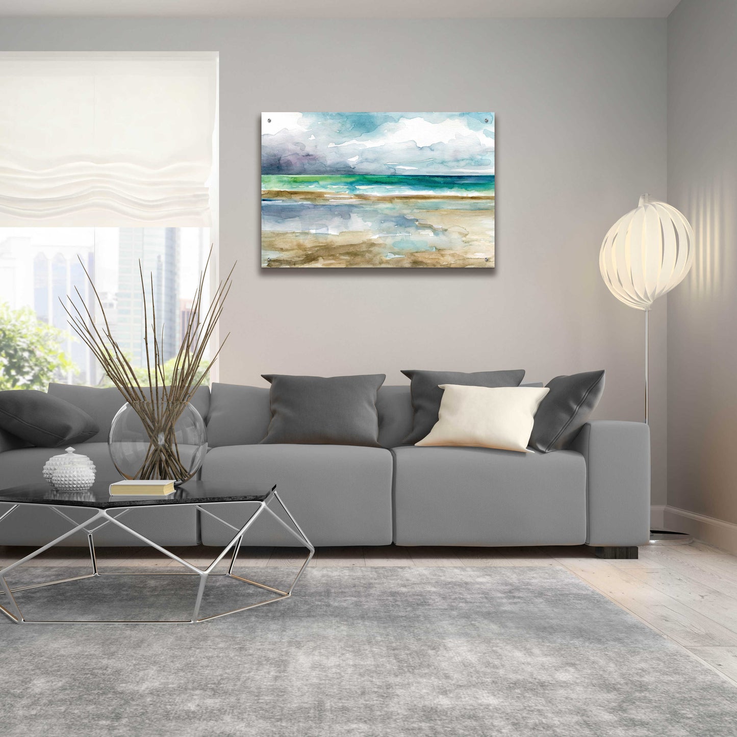 Epic Art 'Low Tide 1' by Jadei Graphics, Acrylic Glass Wall Art,36x24