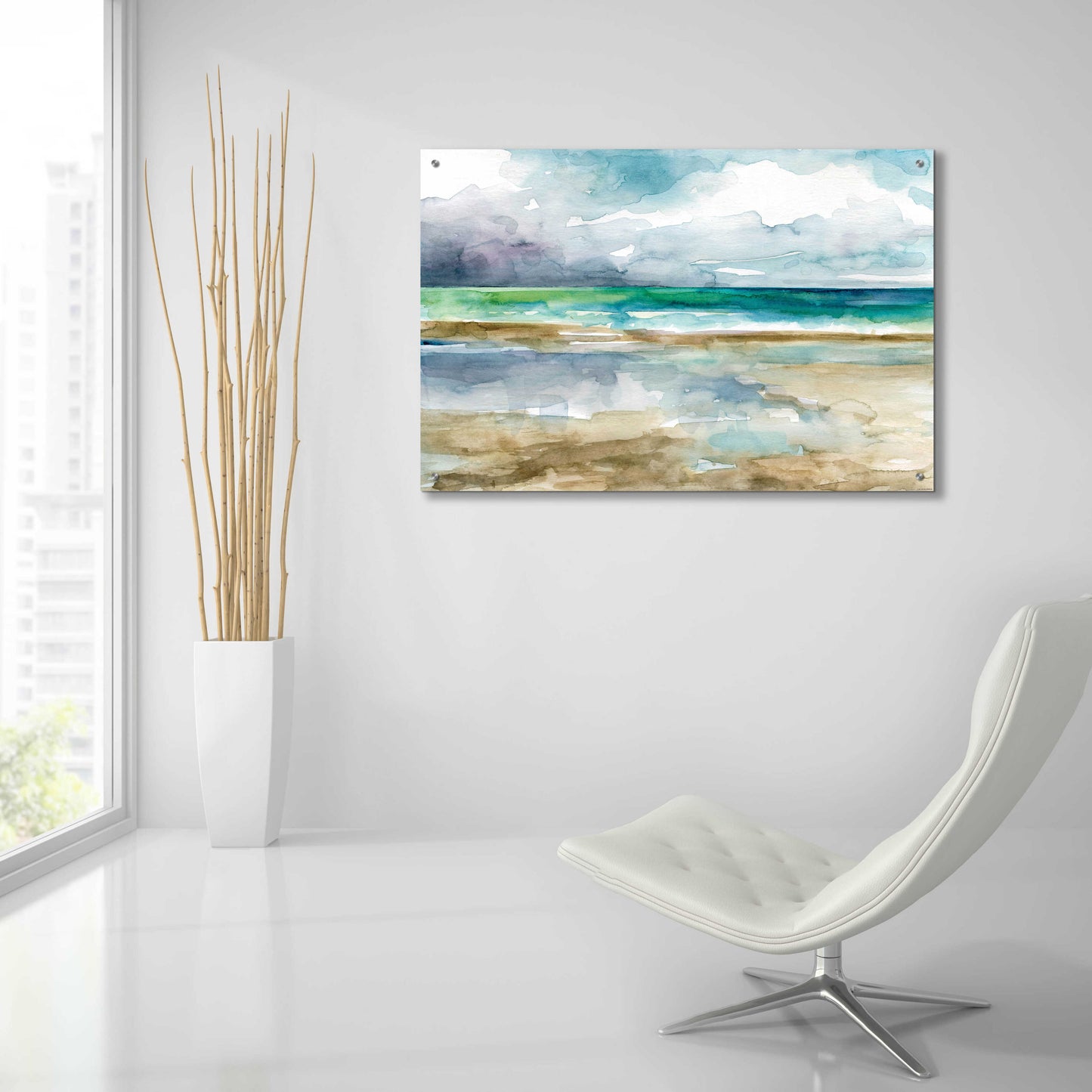 Epic Art 'Low Tide 1' by Jadei Graphics, Acrylic Glass Wall Art,36x24