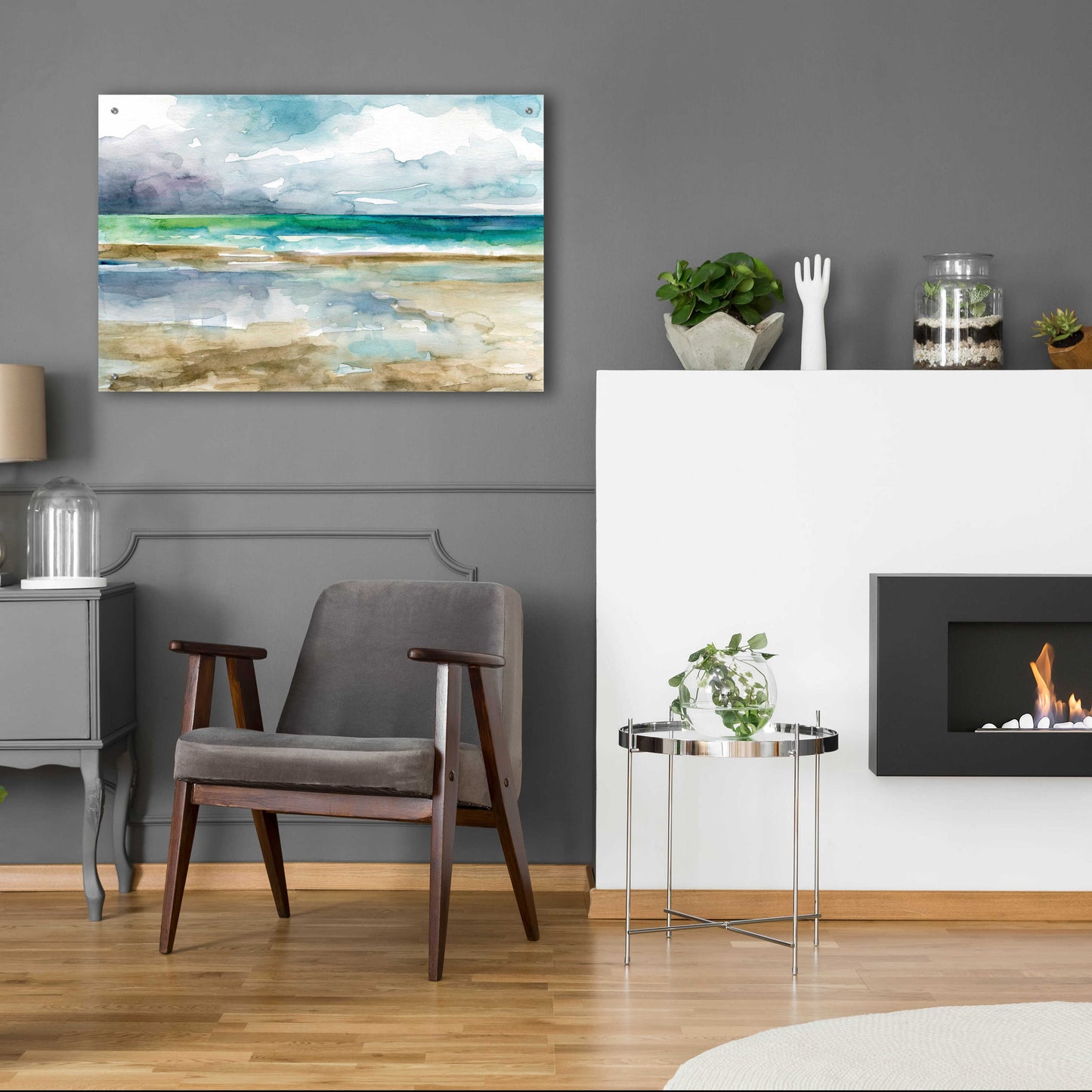 Epic Art 'Low Tide 1' by Jadei Graphics, Acrylic Glass Wall Art,36x24