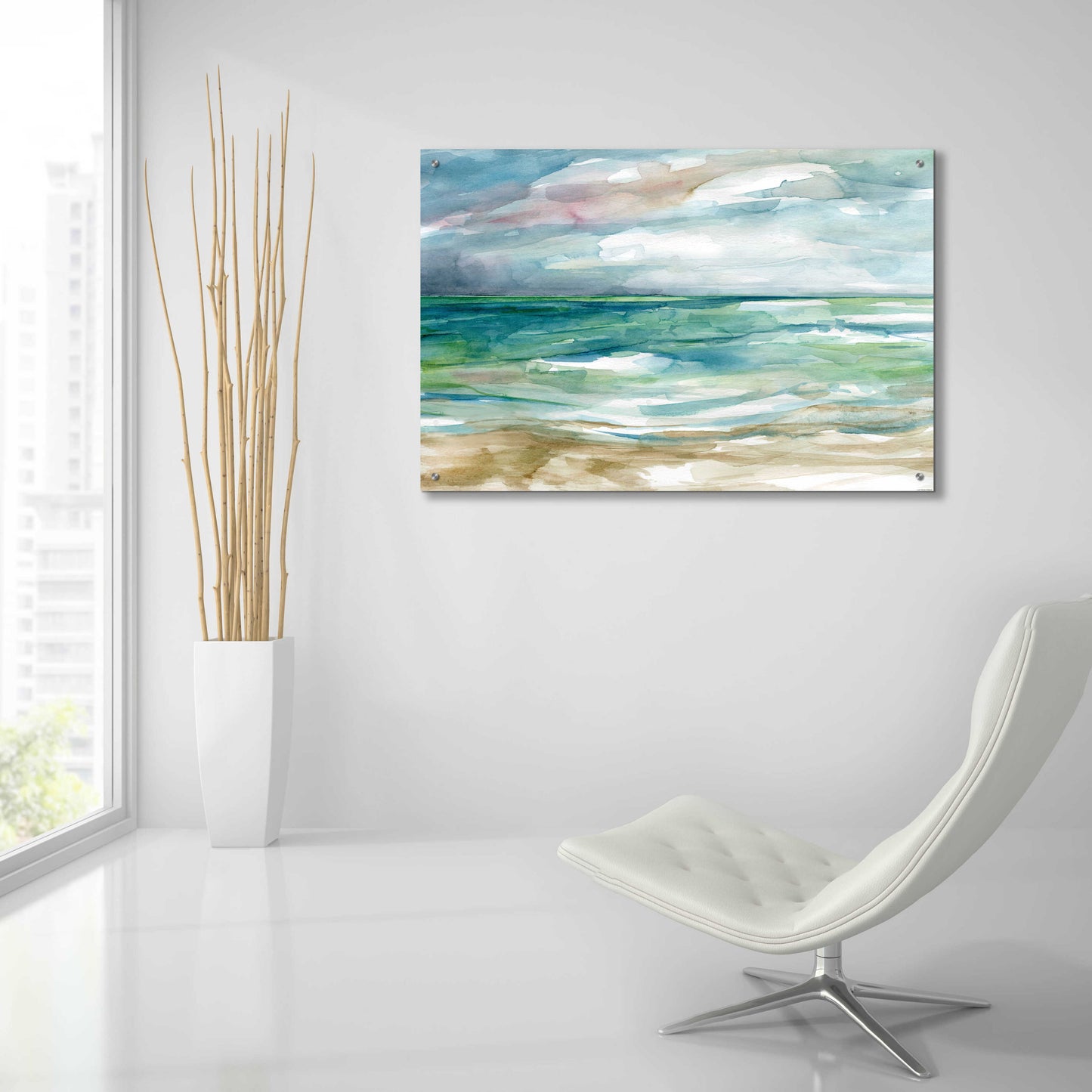 Epic Art 'Low Tide 2' by Jadei Graphics, Acrylic Glass Wall Art,36x24