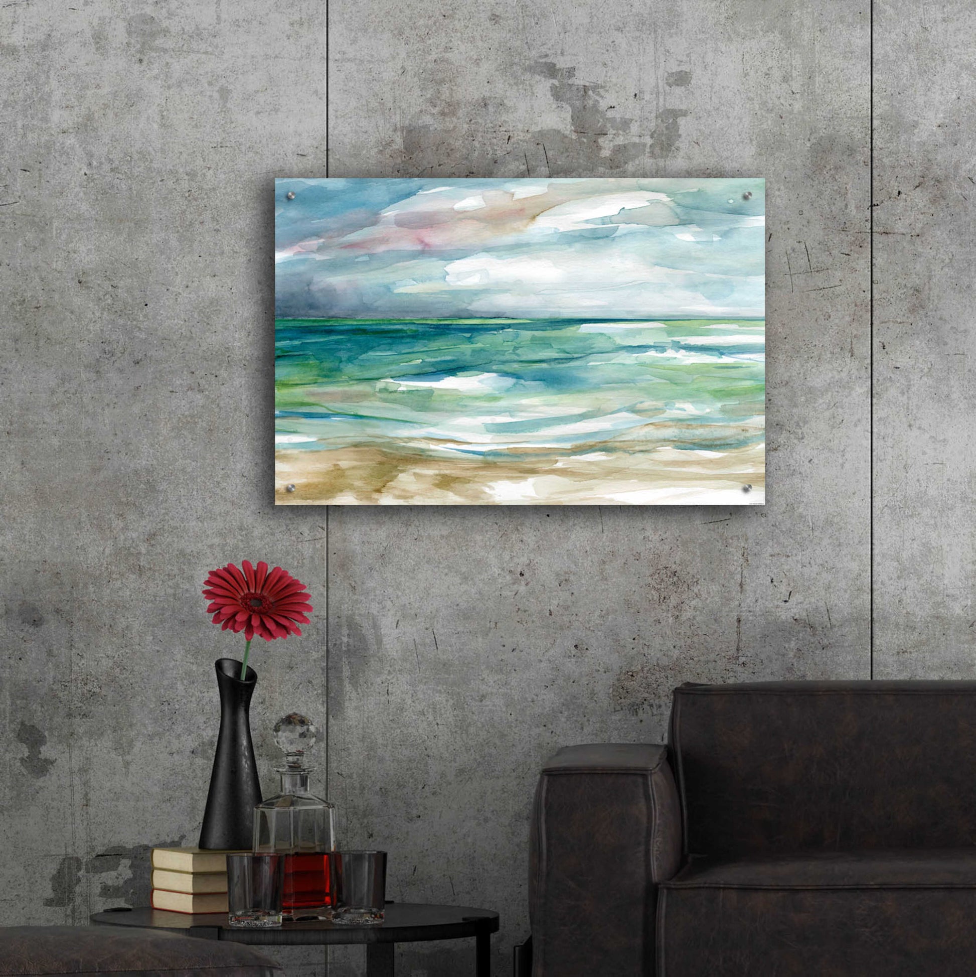 Epic Art 'Low Tide 2' by Jadei Graphics, Acrylic Glass Wall Art,36x24