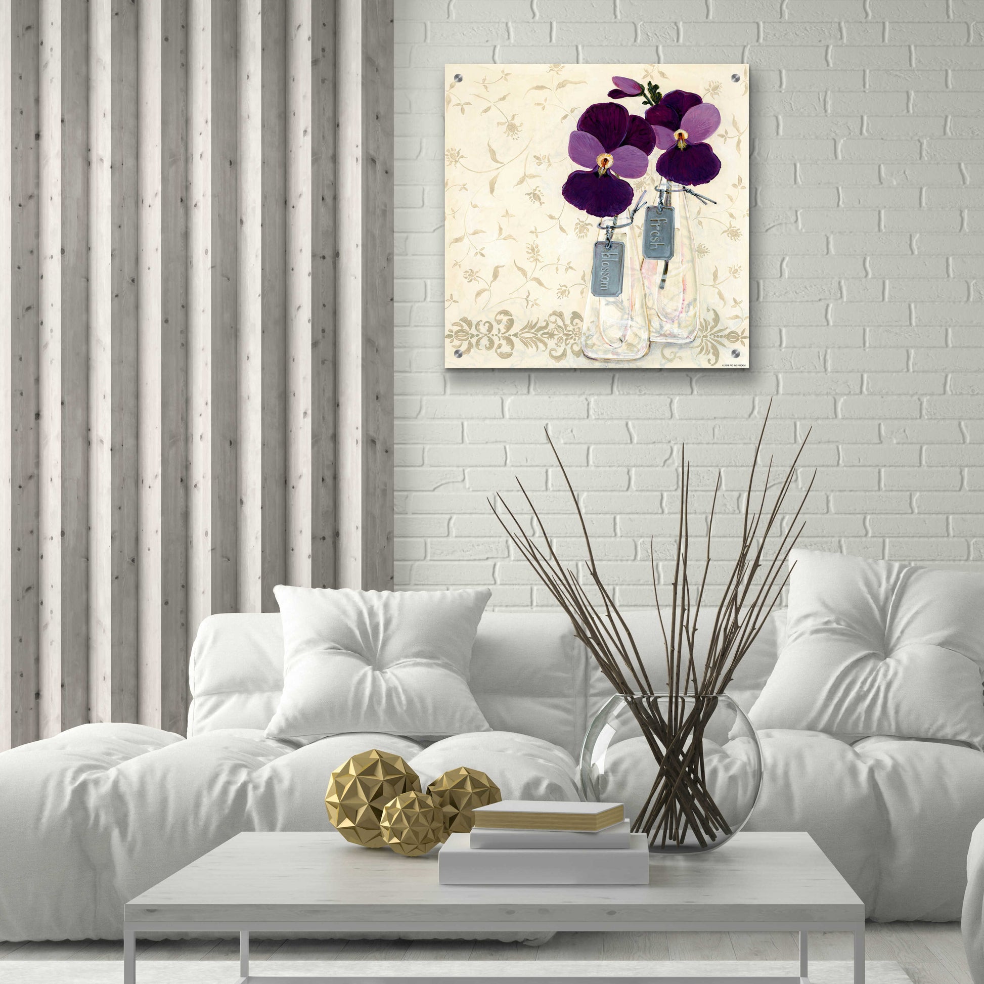 Epic Art 'Inspired Purple' by Jadei Graphics, Acrylic Glass Wall Art,24x24