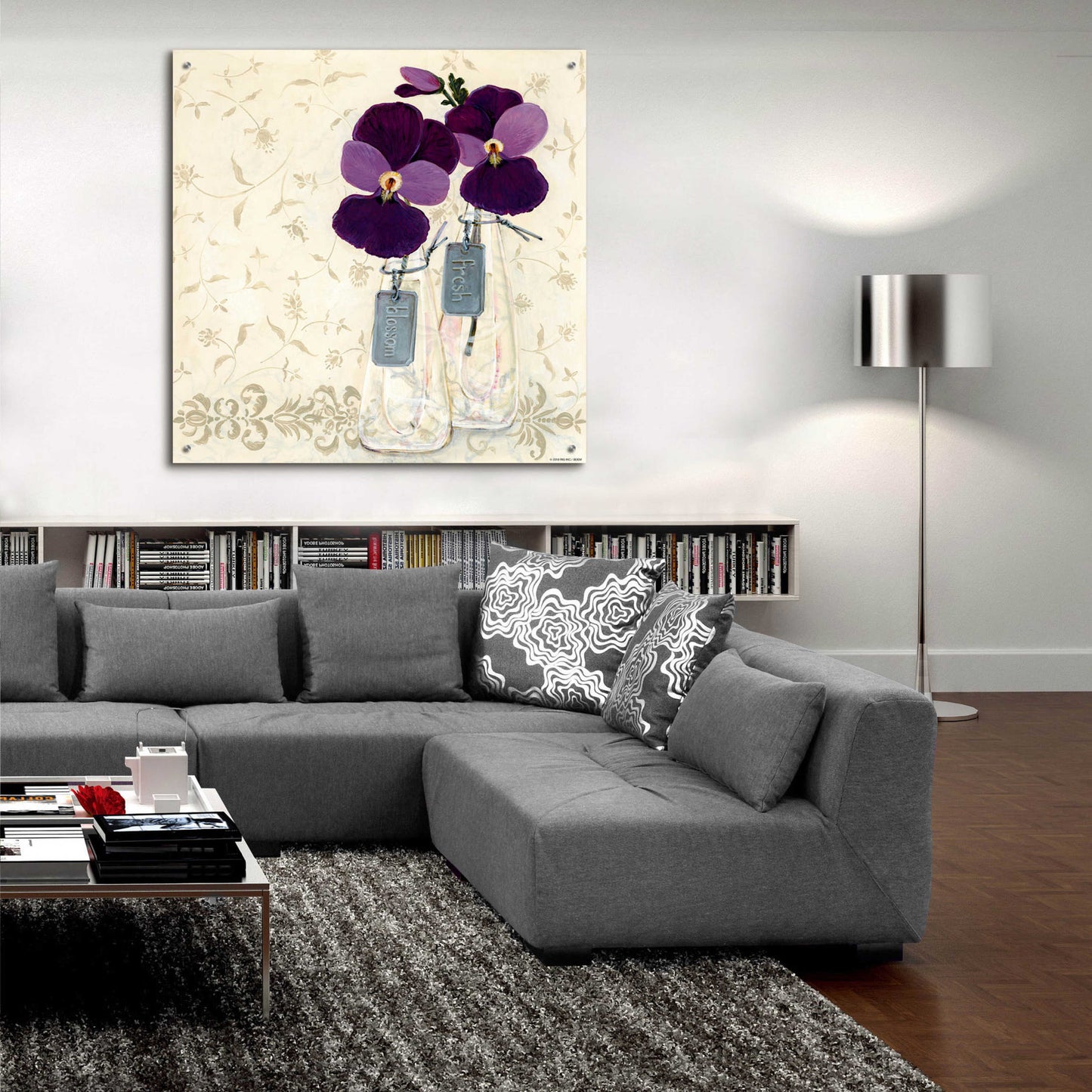 Epic Art 'Inspired Purple' by Jadei Graphics, Acrylic Glass Wall Art,36x36