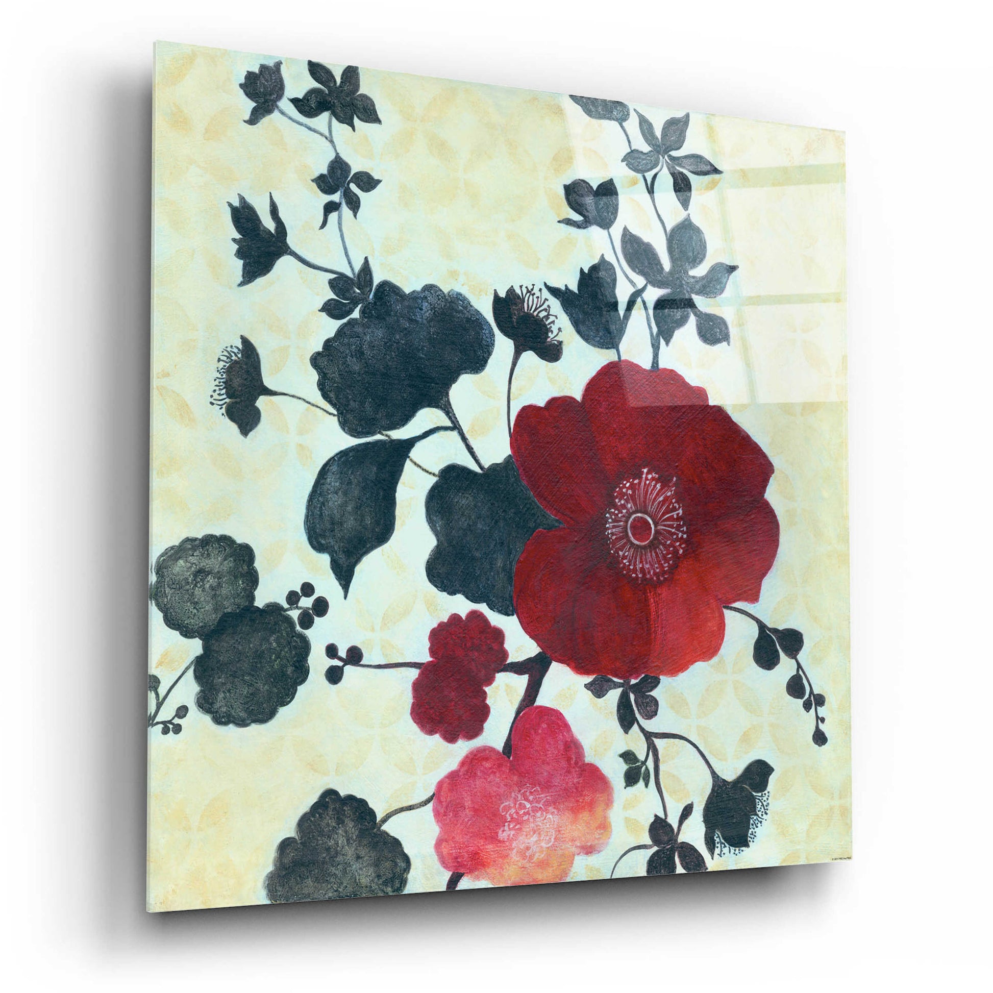 Epic Art 'Japanese Blossoms 1' by Jadei Graphics, Acrylic Glass Wall Art,12x12