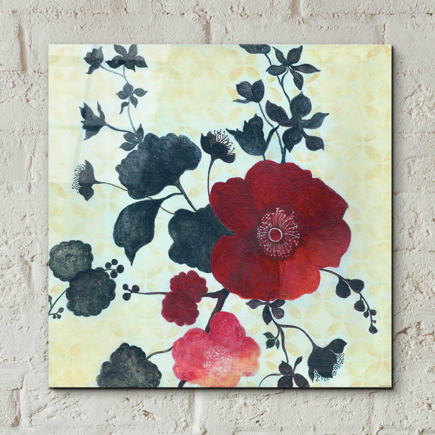 Epic Art 'Japanese Blossoms 1' by Jadei Graphics, Acrylic Glass Wall Art,12x12