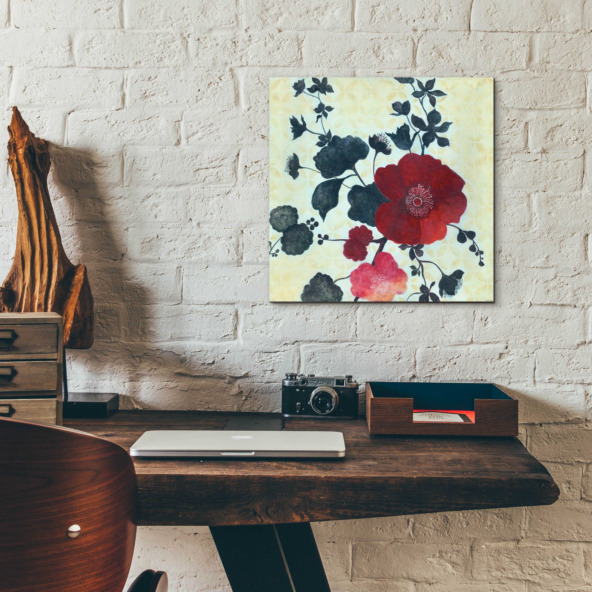 Epic Art 'Japanese Blossoms 1' by Jadei Graphics, Acrylic Glass Wall Art,12x12