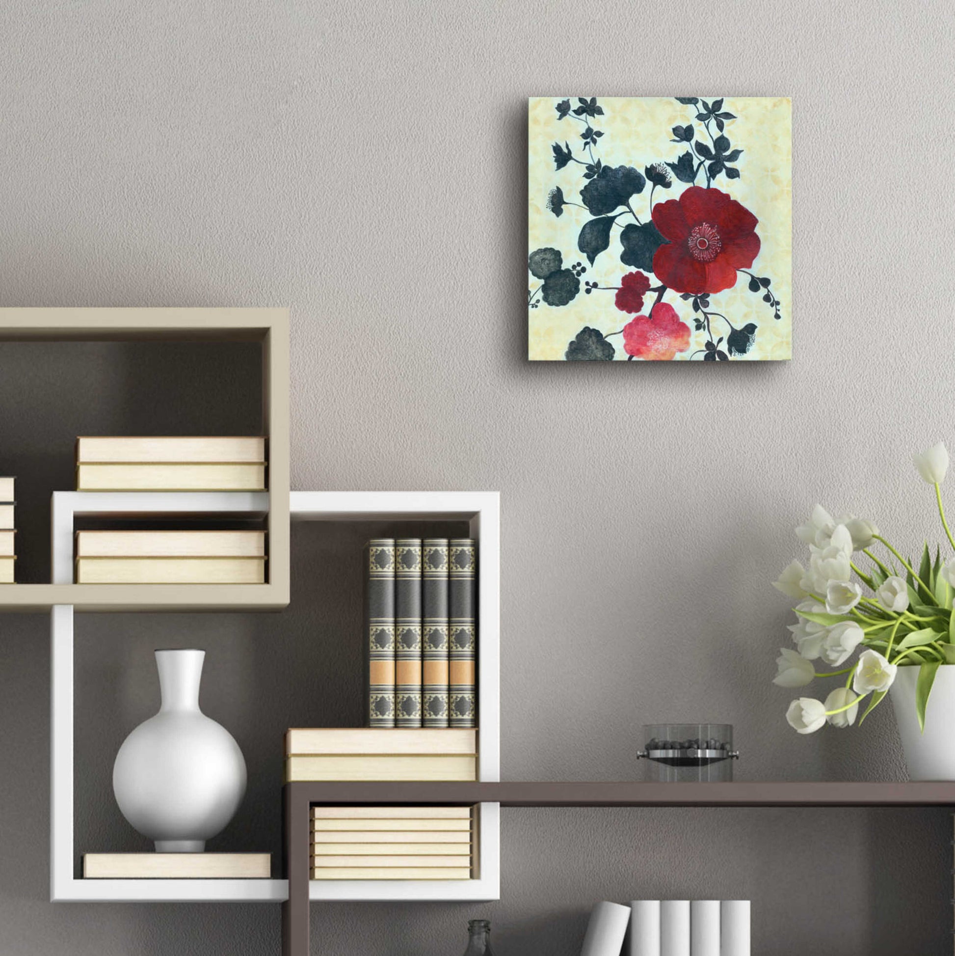 Epic Art 'Japanese Blossoms 1' by Jadei Graphics, Acrylic Glass Wall Art,12x12