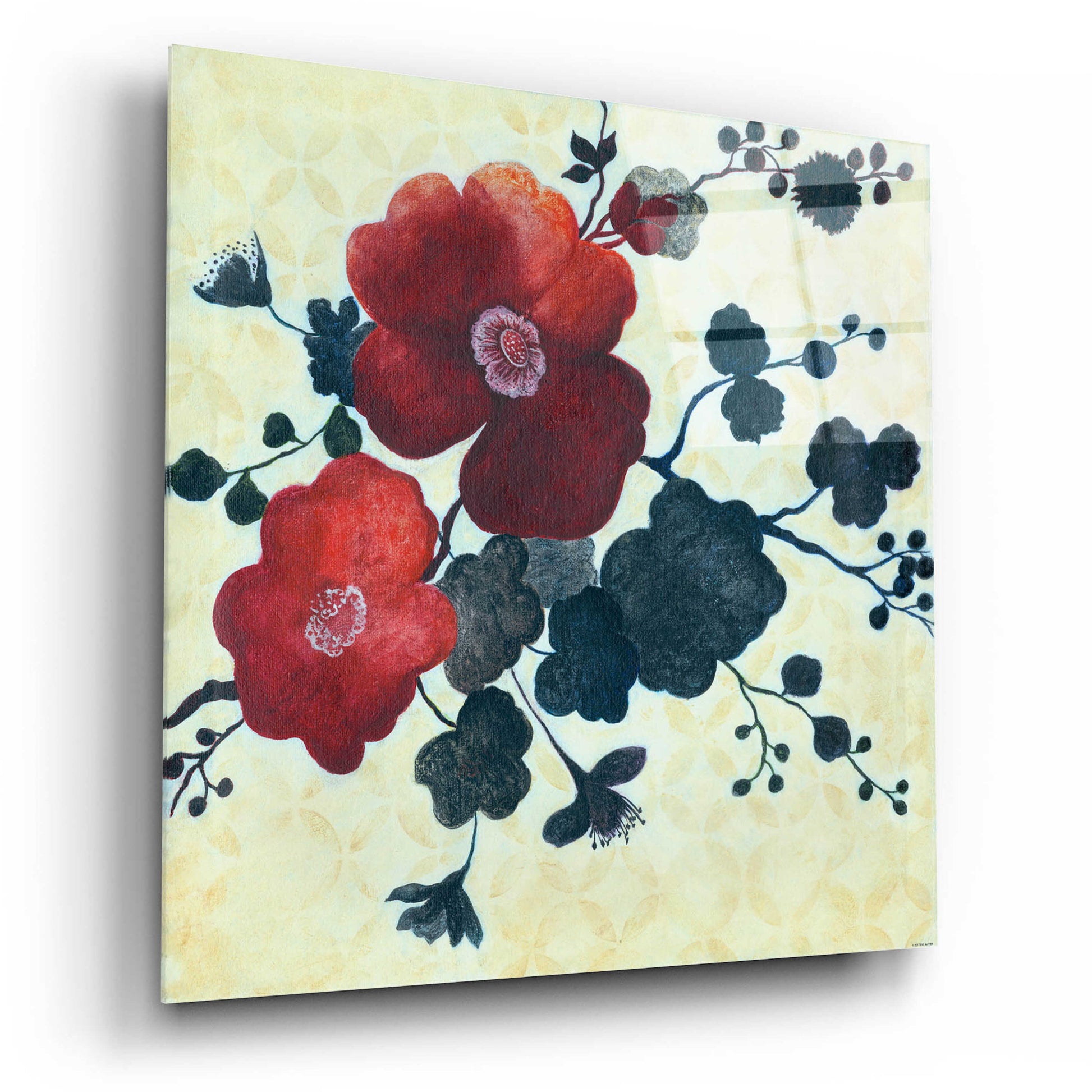 Epic Art 'Japanese Blossoms 2' by Jadei Graphics, Acrylic Glass Wall Art,12x12