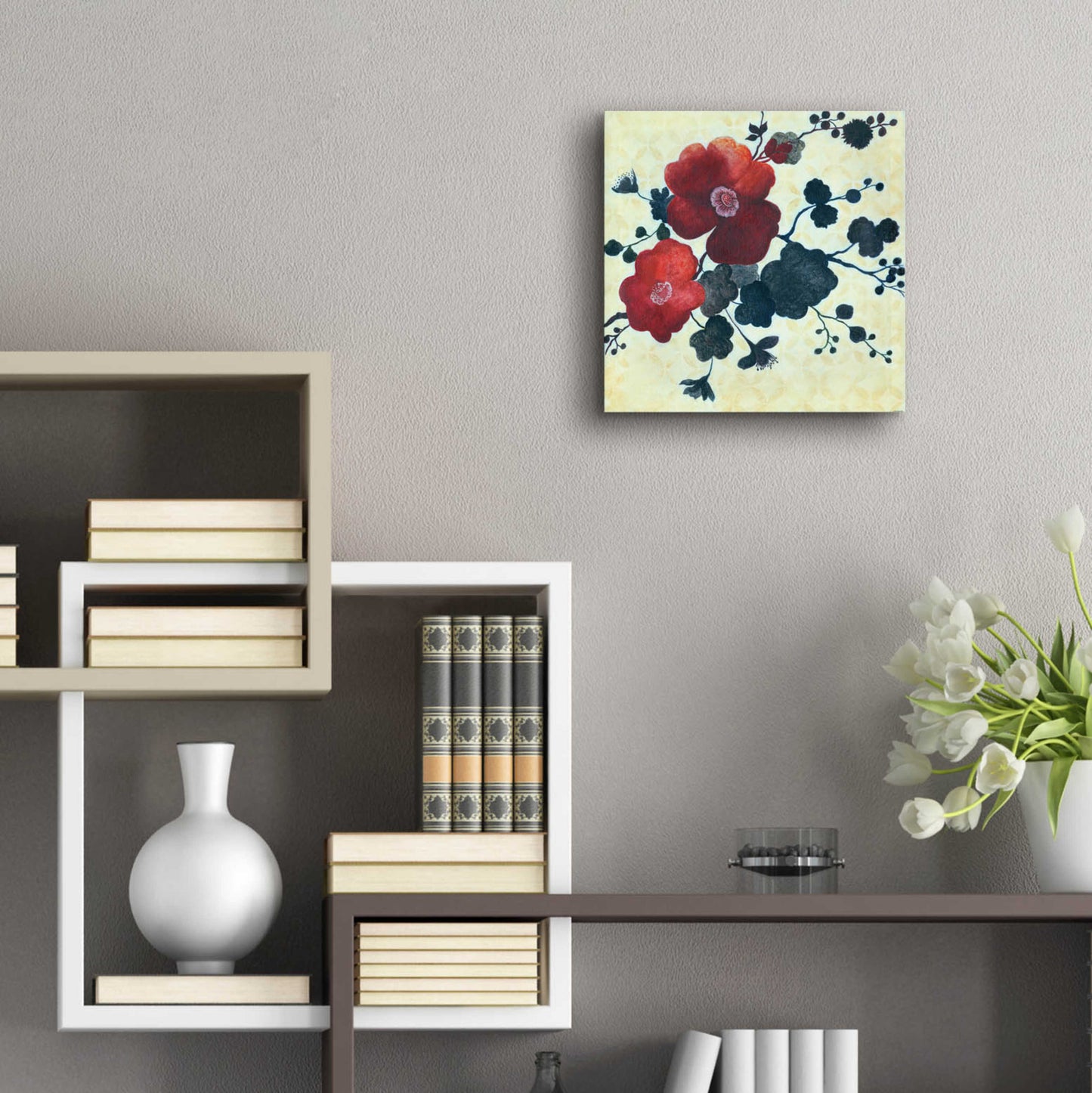 Epic Art 'Japanese Blossoms 2' by Jadei Graphics, Acrylic Glass Wall Art,12x12