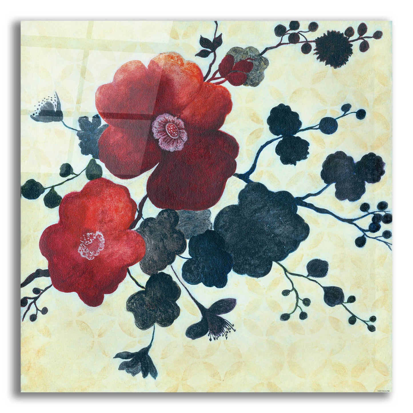 Epic Art 'Japanese Blossoms 2' by Jadei Graphics, Acrylic Glass Wall Art,12x12