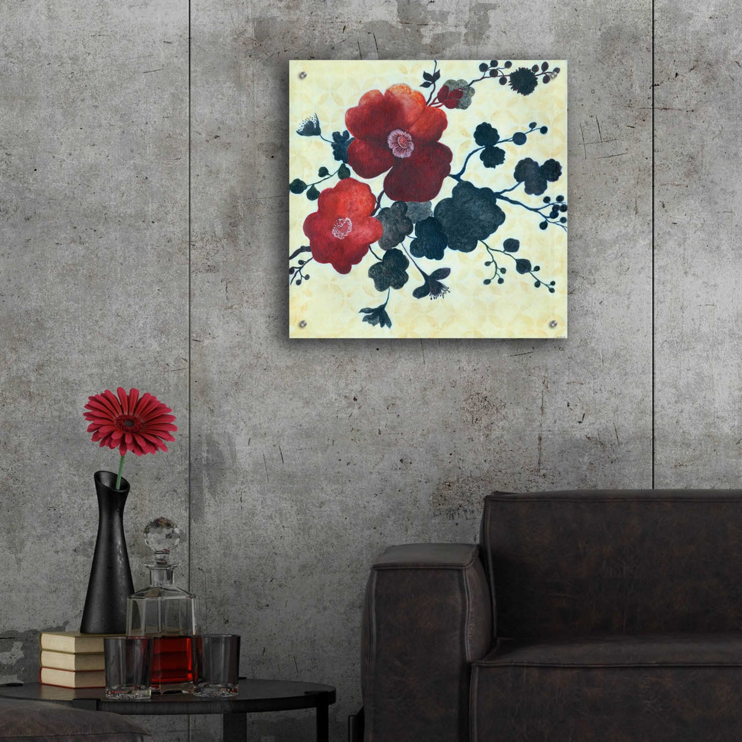 Epic Art 'Japanese Blossoms 2' by Jadei Graphics, Acrylic Glass Wall Art,24x24