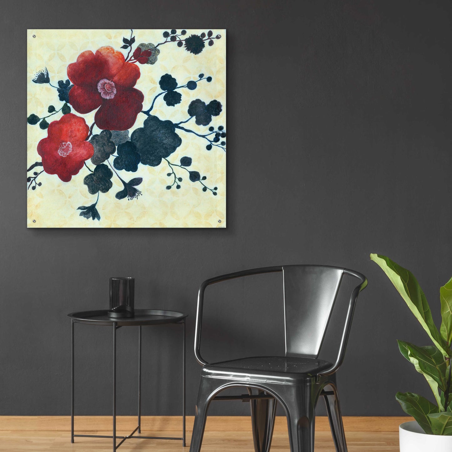 Epic Art 'Japanese Blossoms 2' by Jadei Graphics, Acrylic Glass Wall Art,36x36