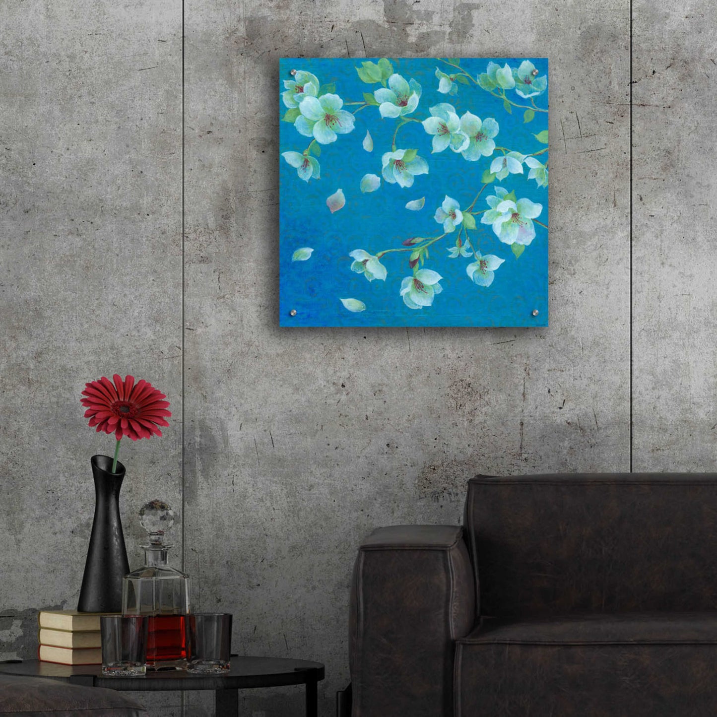 Epic Art 'Cherry Blossom 2' by Jadei Graphics, Acrylic Glass Wall Art,24x24