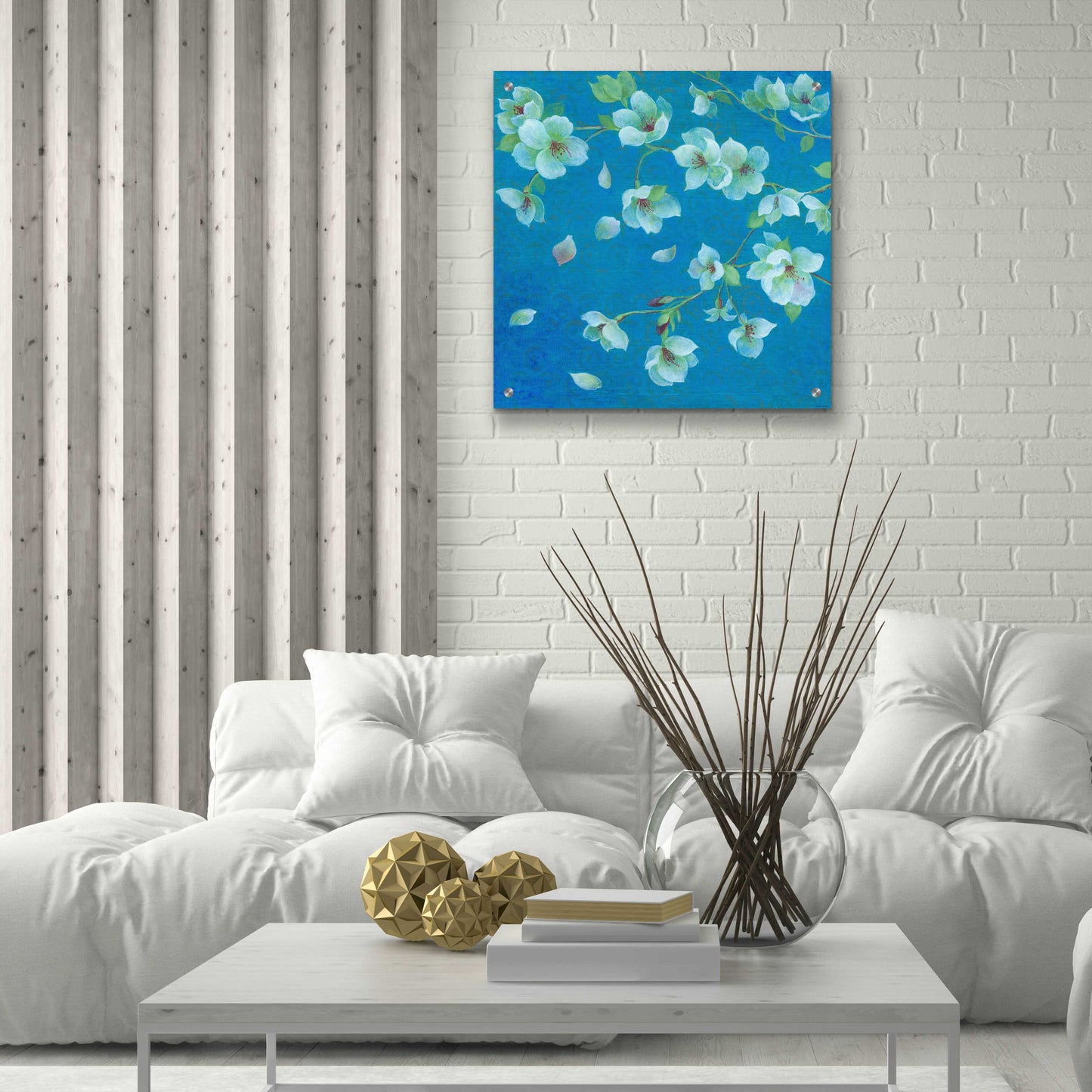 Epic Art 'Cherry Blossom 2' by Jadei Graphics, Acrylic Glass Wall Art,24x24