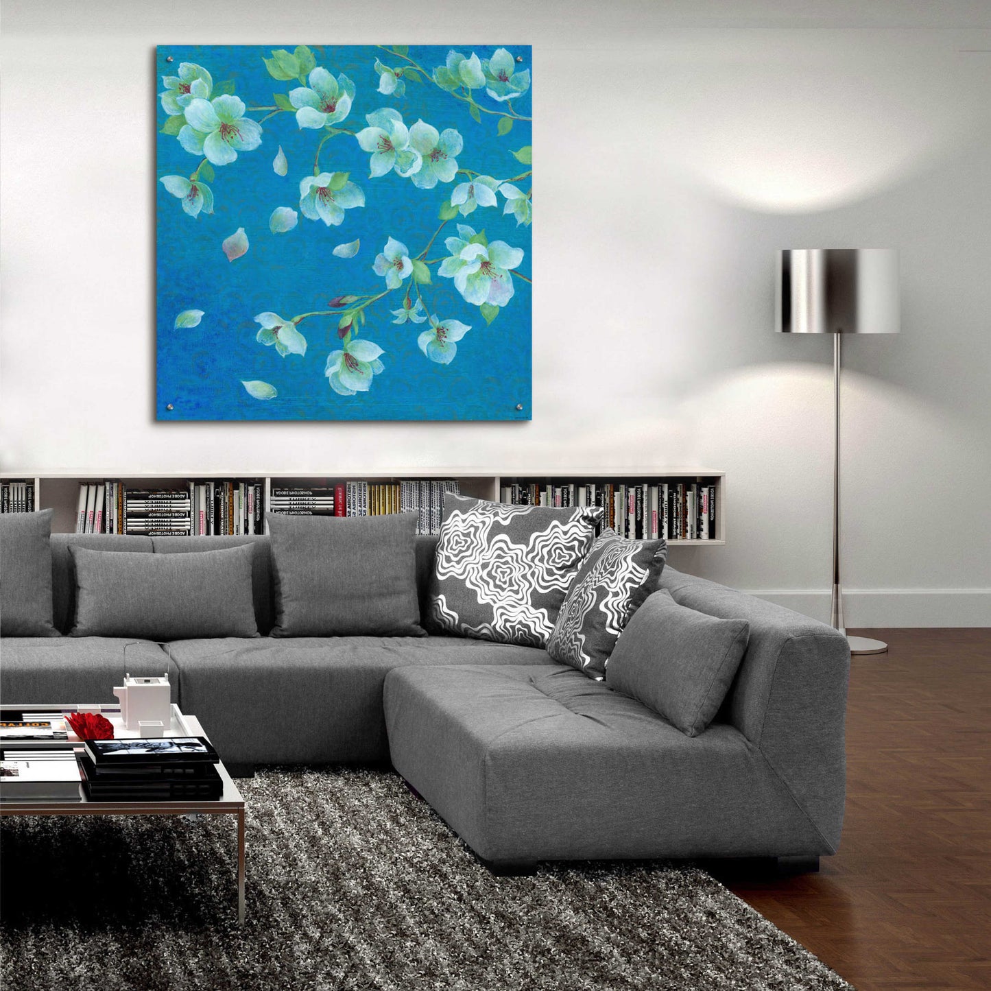 Epic Art 'Cherry Blossom 2' by Jadei Graphics, Acrylic Glass Wall Art,36x36