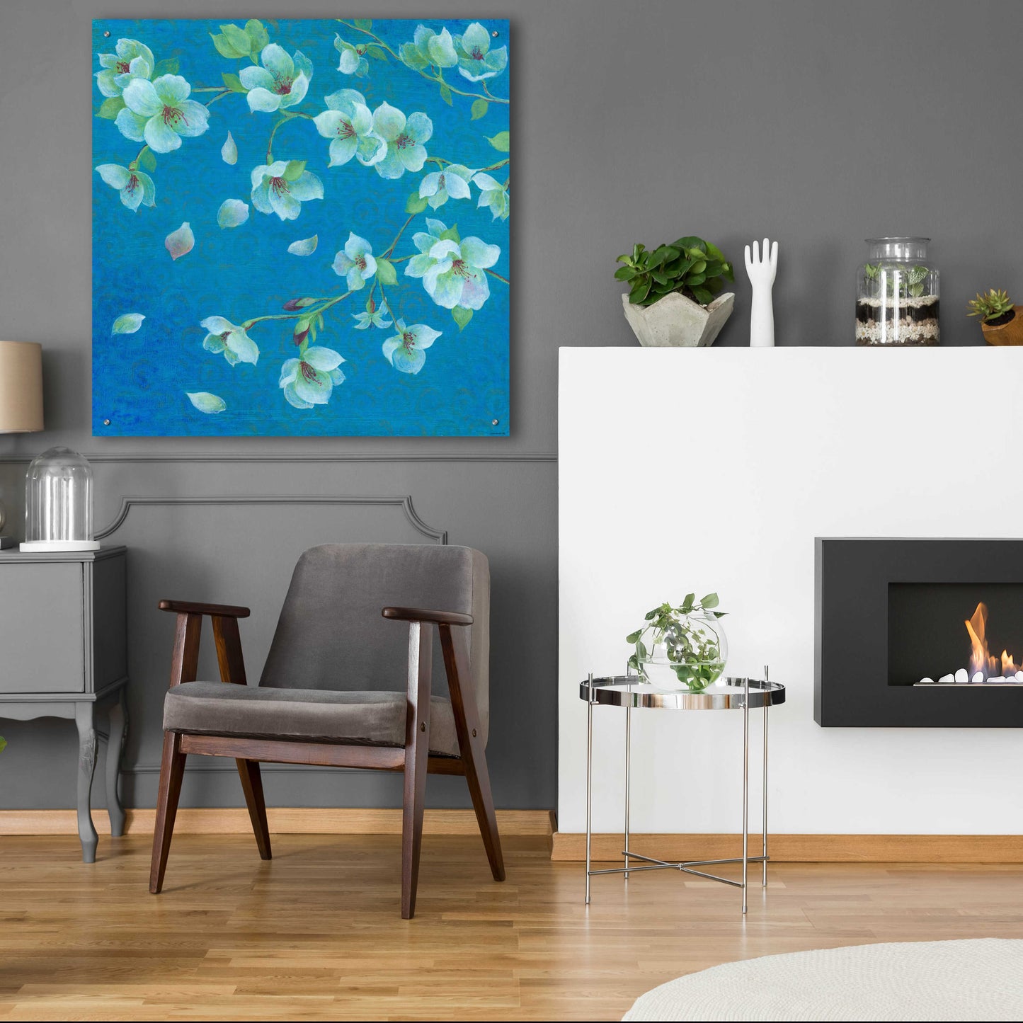 Epic Art 'Cherry Blossom 2' by Jadei Graphics, Acrylic Glass Wall Art,36x36