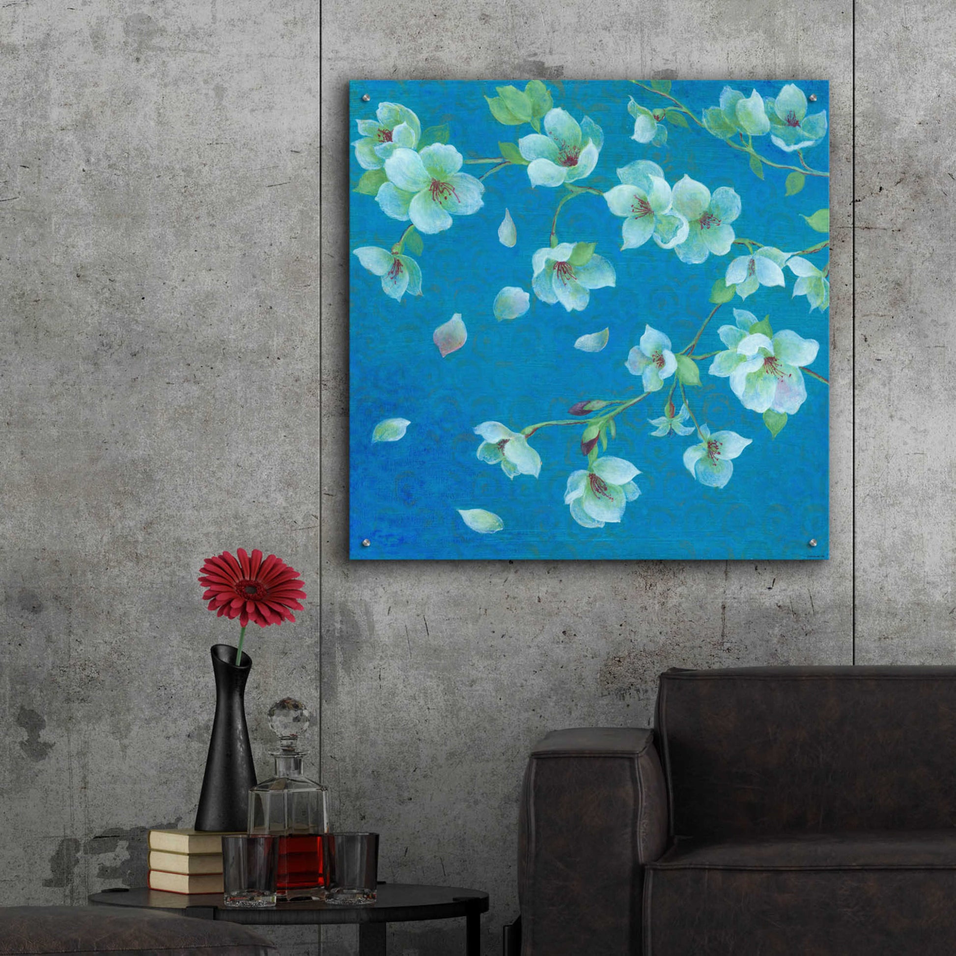 Epic Art 'Cherry Blossom 2' by Jadei Graphics, Acrylic Glass Wall Art,36x36