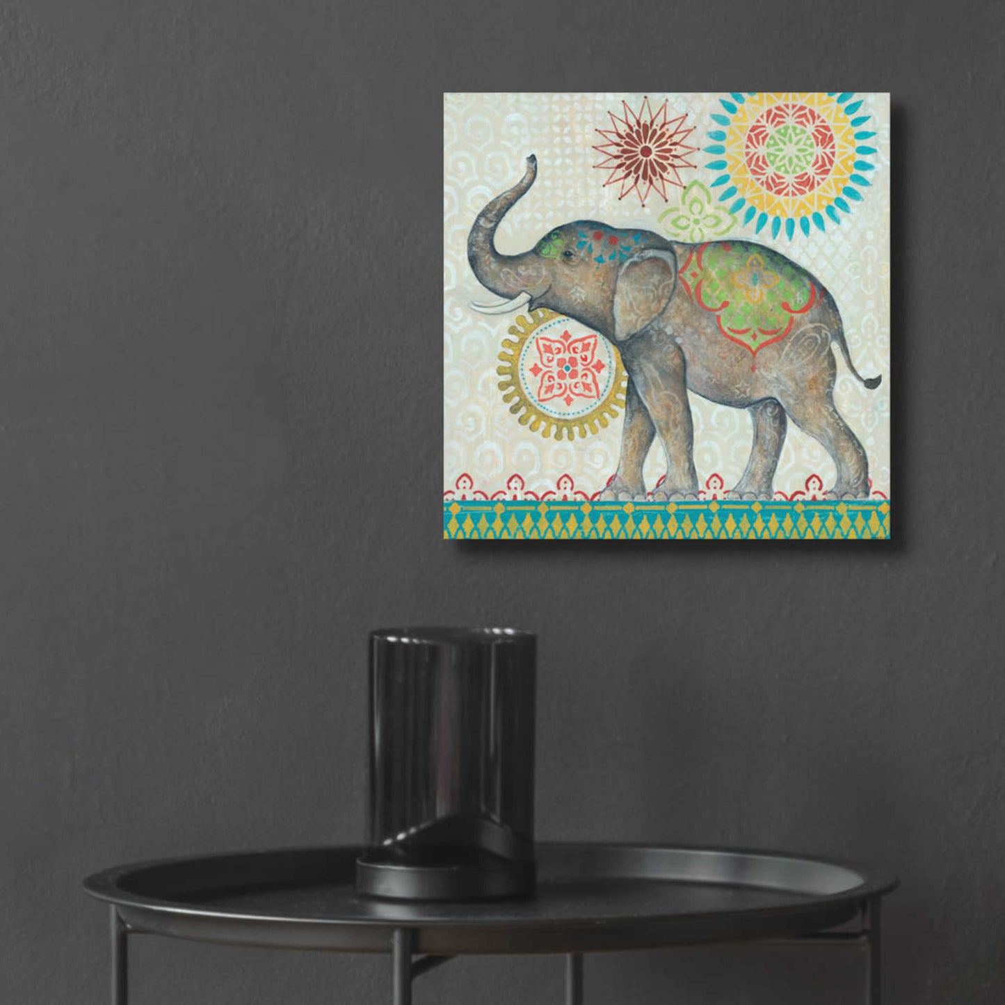 Epic Art 'Elephant' by Jadei Graphics, Acrylic Glass Wall Art,12x12