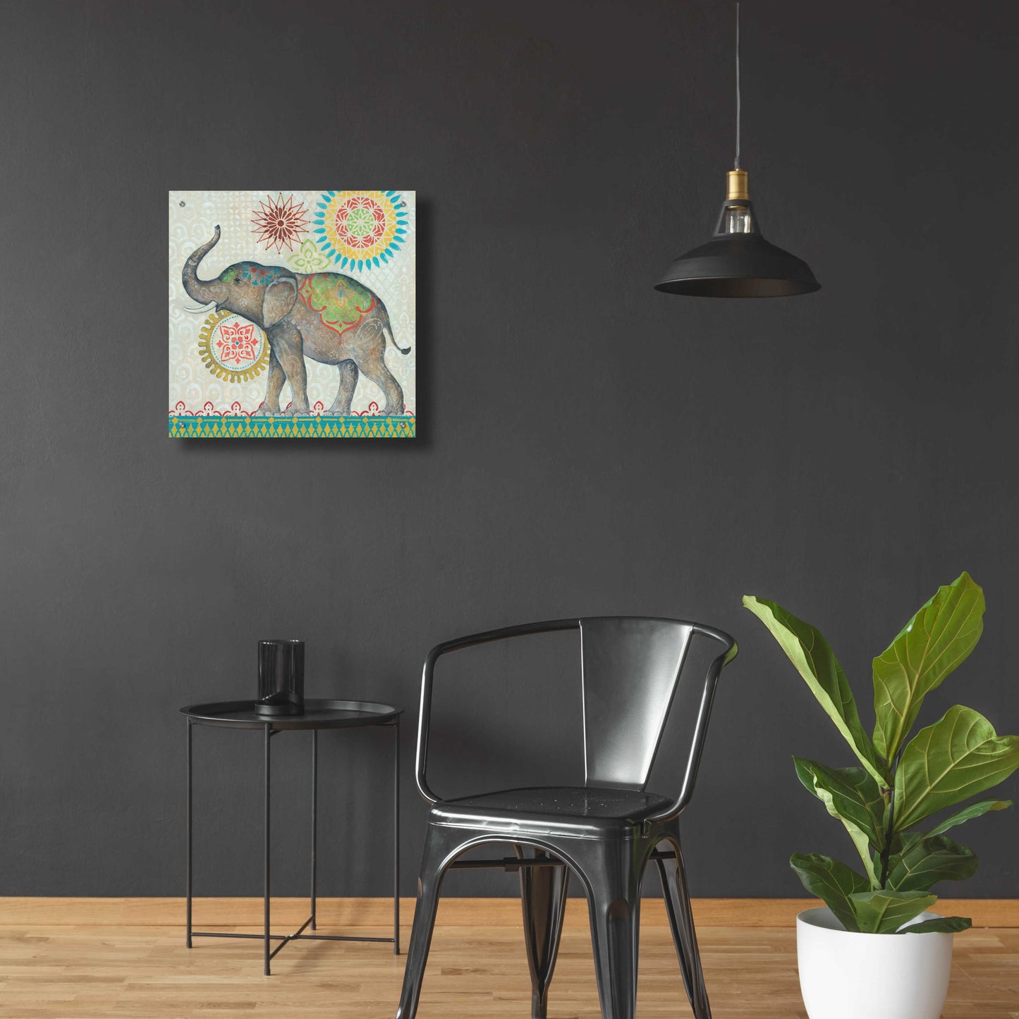 Epic Art 'Elephant' by Jadei Graphics, Acrylic Glass Wall Art,24x24