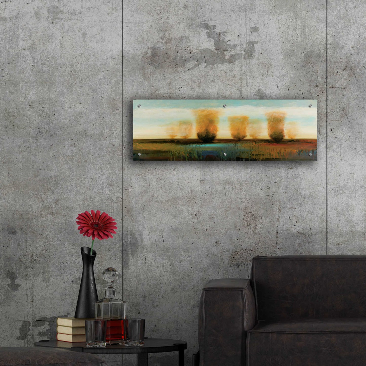 Epic Art 'River 1' by Jadei Graphics, Acrylic Glass Wall Art,36x12