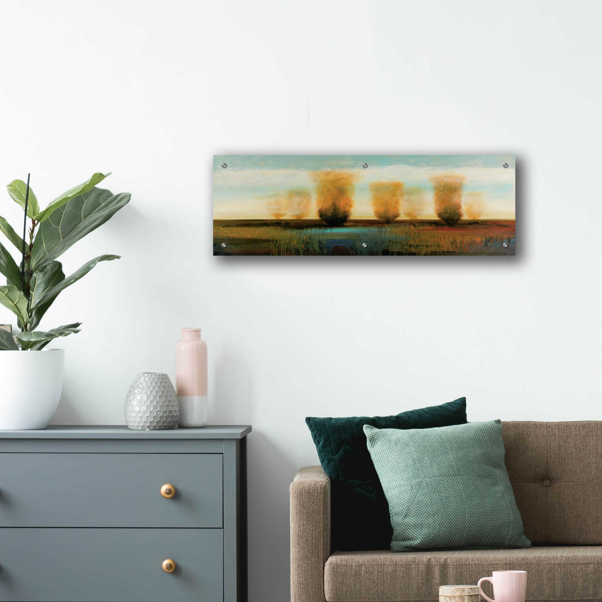 Epic Art 'River 1' by Jadei Graphics, Acrylic Glass Wall Art,36x12