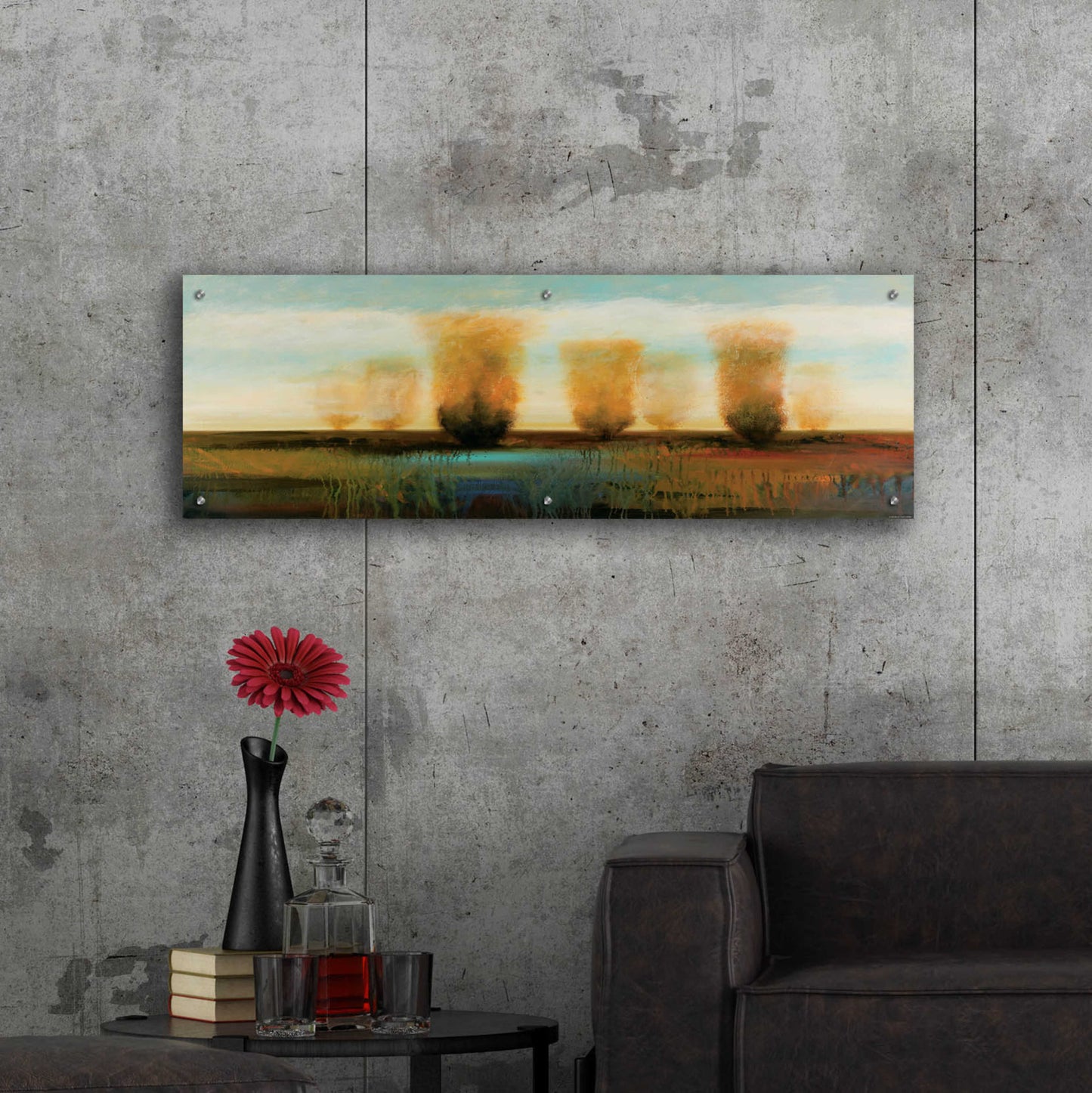 Epic Art 'River 1' by Jadei Graphics, Acrylic Glass Wall Art,48x16