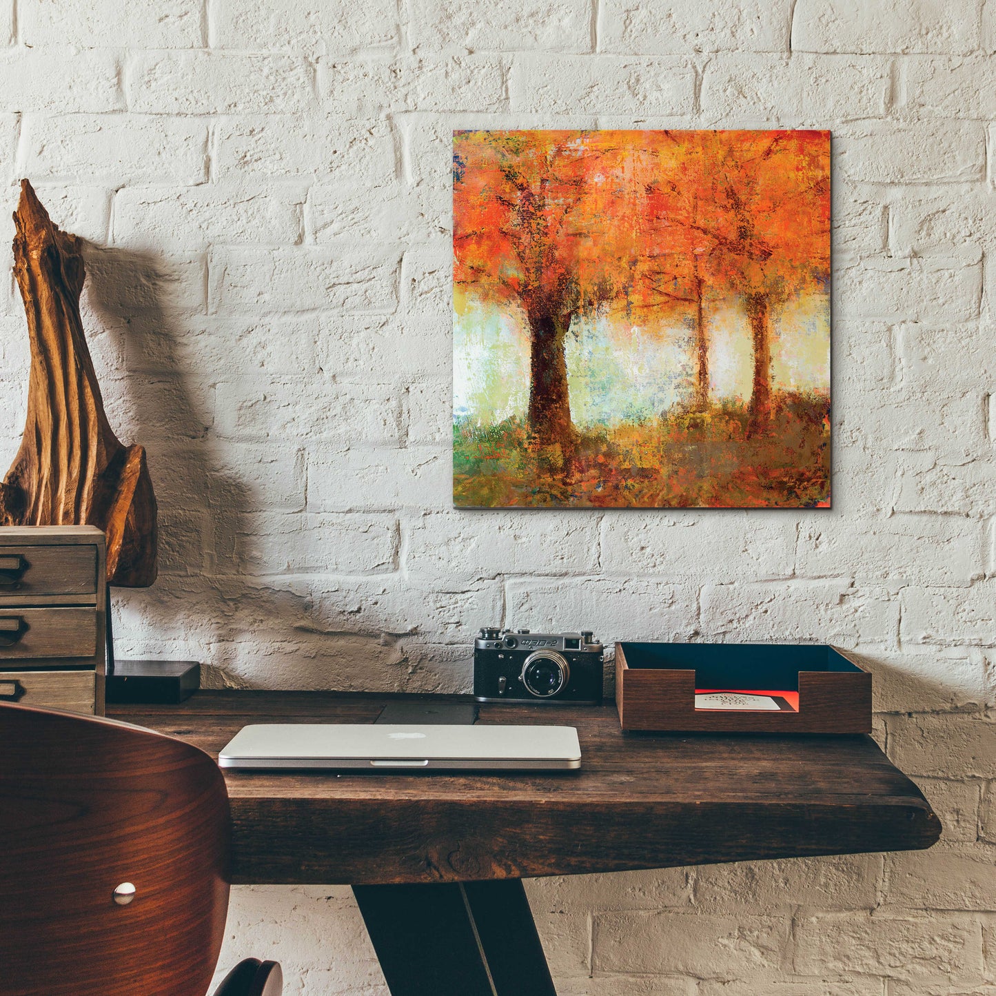 Epic Art 'Fall Trees' by Jadei Graphics, Acrylic Glass Wall Art,12x12