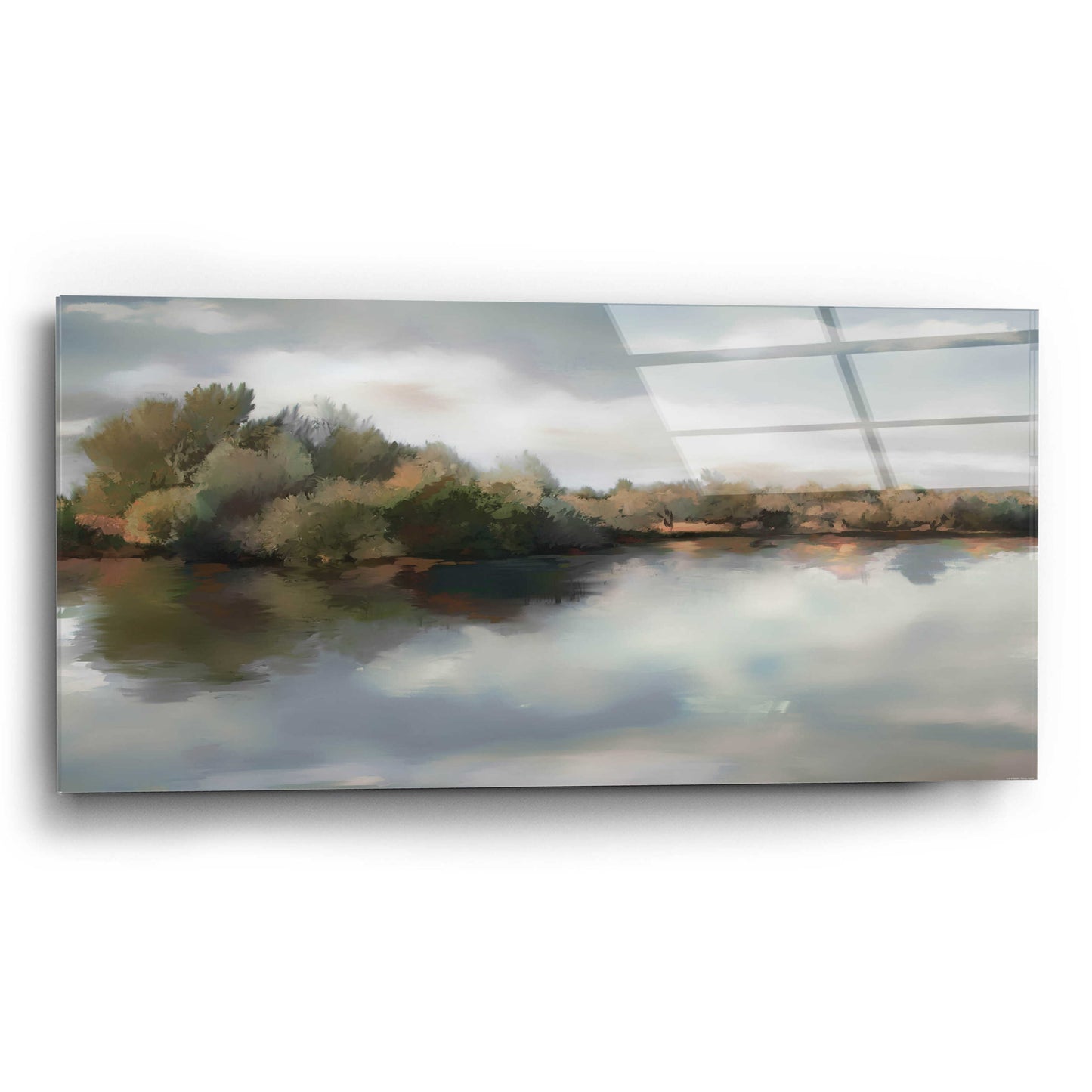 Epic Art 'River Fields' by Jadei Graphics, Acrylic Glass Wall Art,24x12