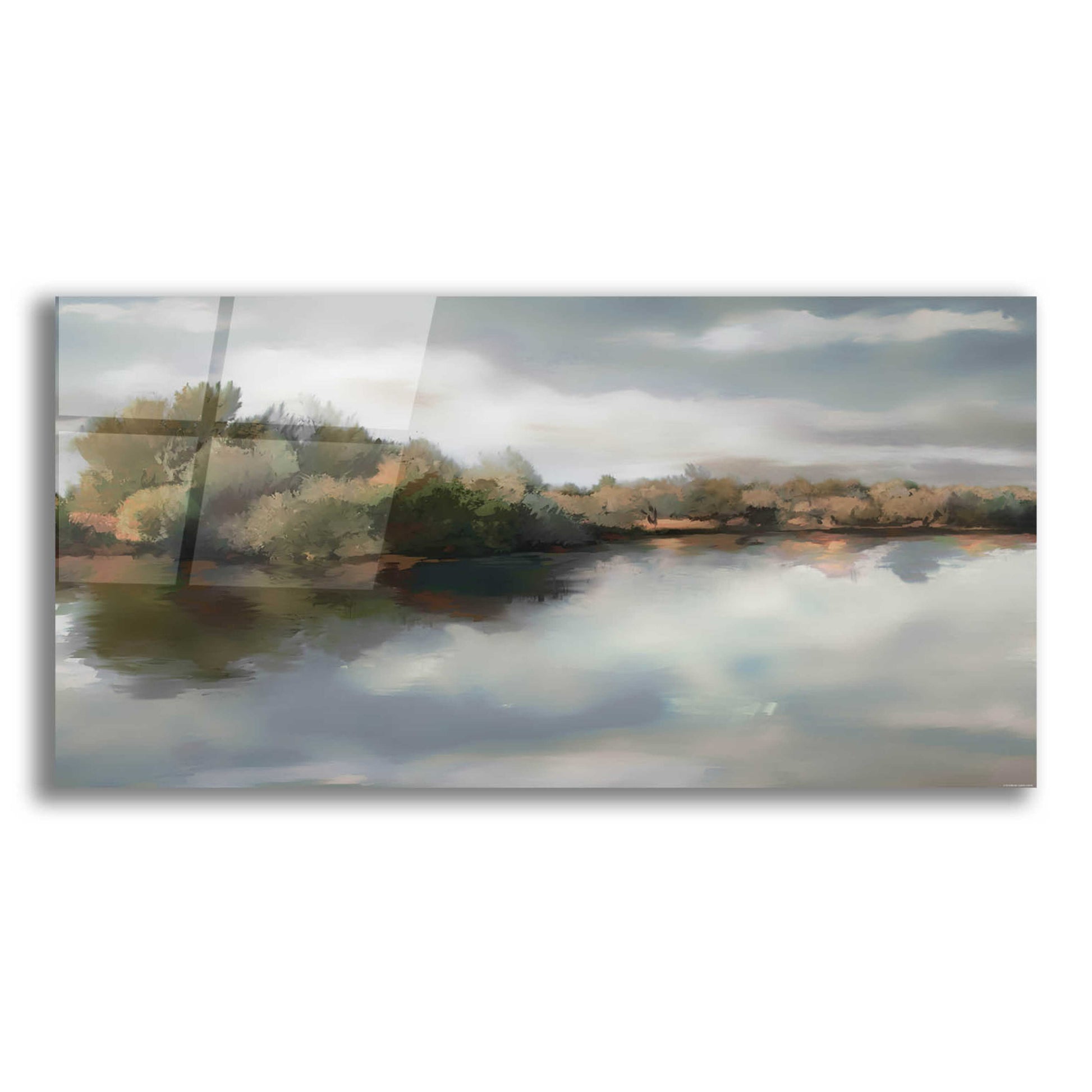 Epic Art 'River Fields' by Jadei Graphics, Acrylic Glass Wall Art,24x12