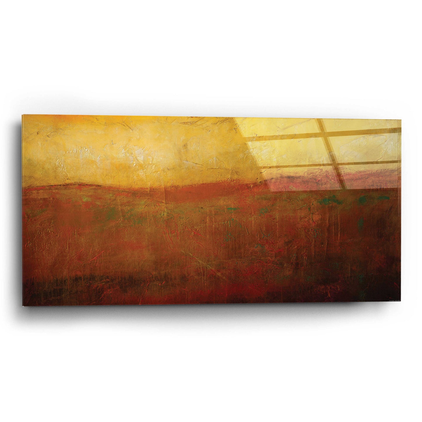 Epic Art 'Golden Sunrise' by Jadei Graphics, Acrylic Glass Wall Art,24x12