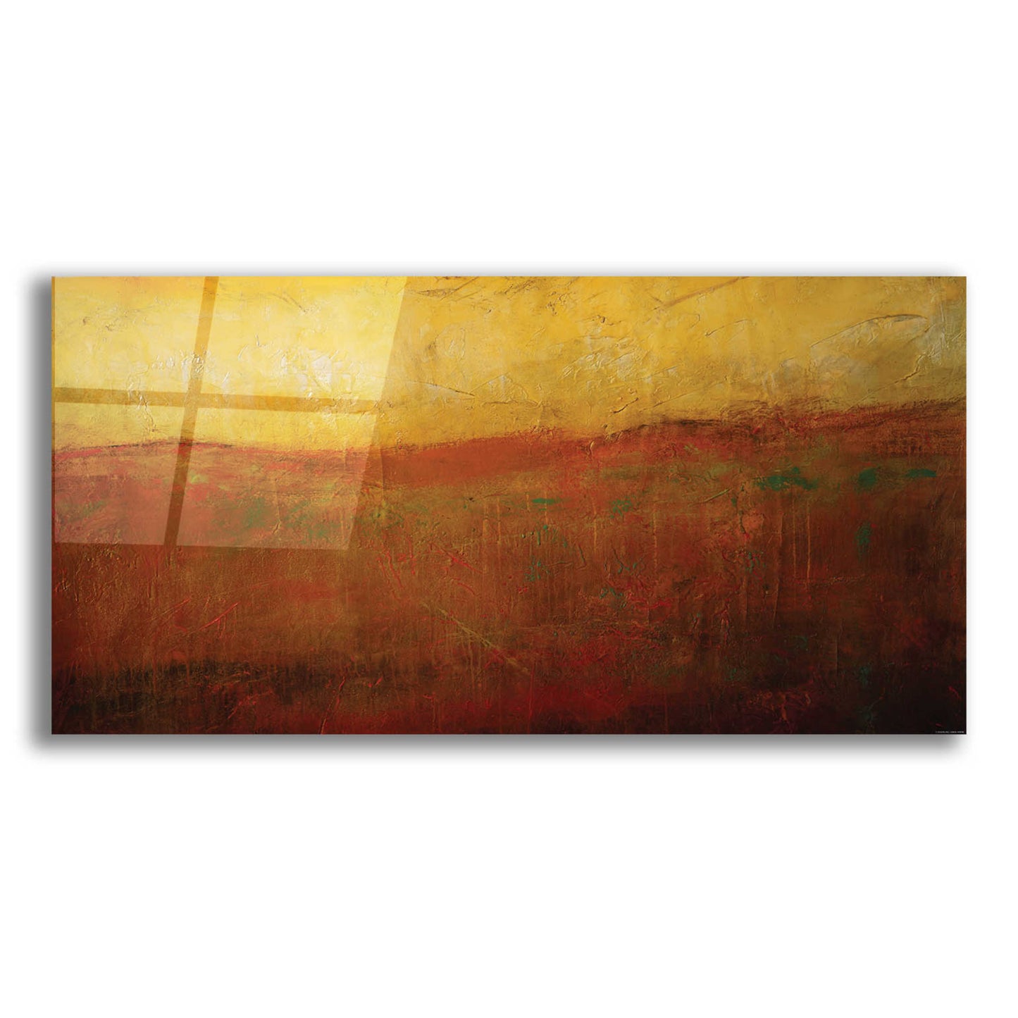 Epic Art 'Golden Sunrise' by Jadei Graphics, Acrylic Glass Wall Art,24x12