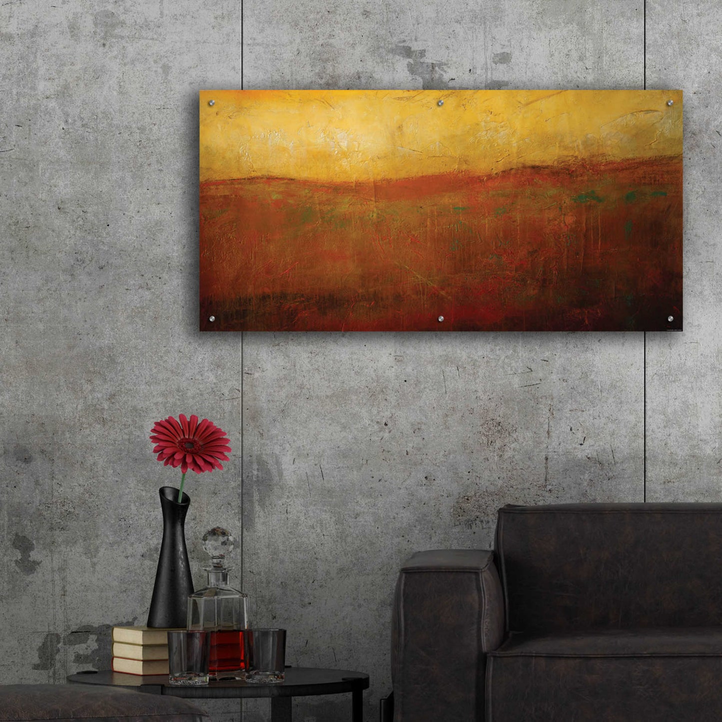 Epic Art 'Golden Sunrise' by Jadei Graphics, Acrylic Glass Wall Art,48x24