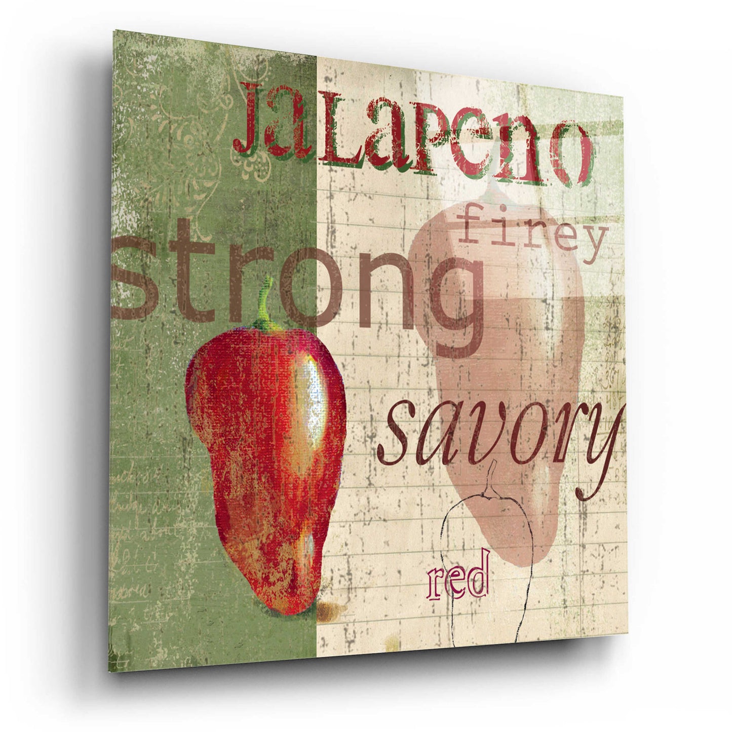 Epic Art 'Jalapeno' by Jadei Graphics, Acrylic Glass Wall Art,12x12