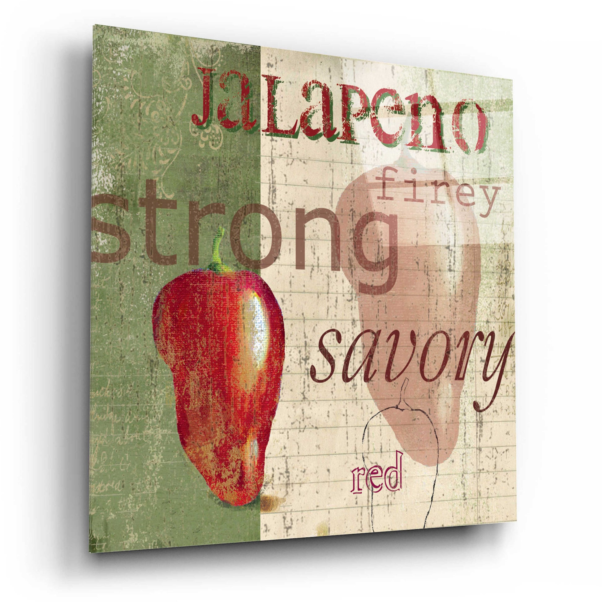 Epic Art 'Jalapeno' by Jadei Graphics, Acrylic Glass Wall Art,12x12