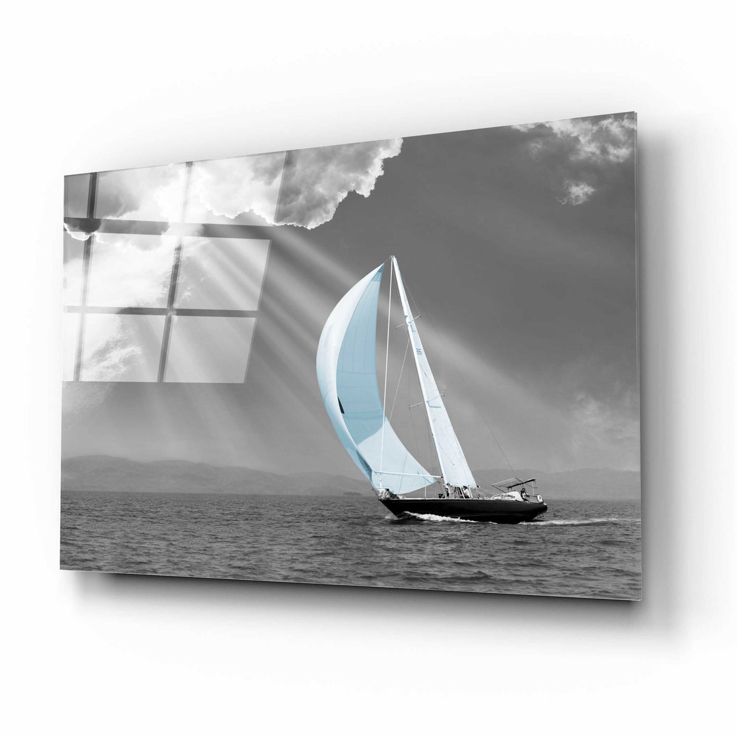 Epic Art 'Sailing' by Jadei Graphics, Acrylic Glass Wall Art,16x12